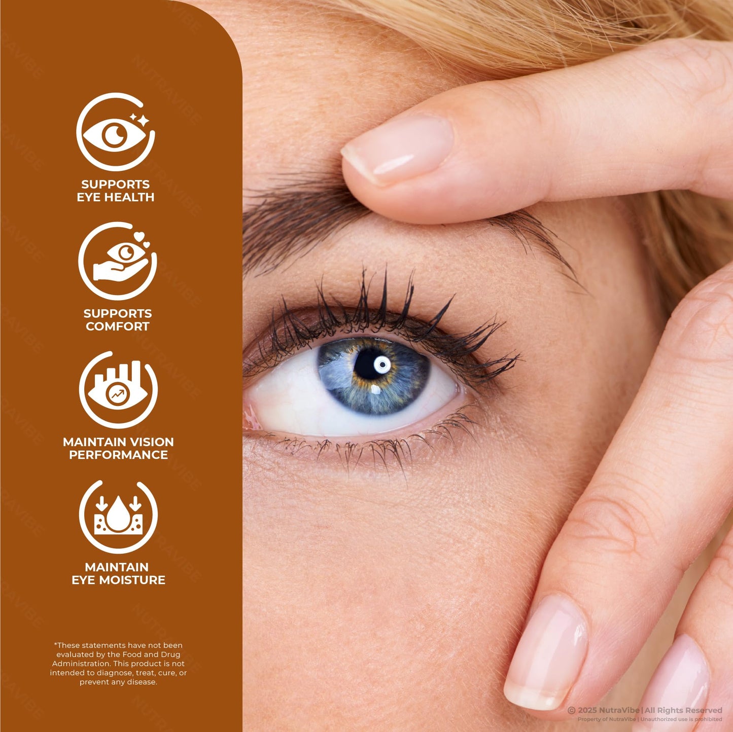 NutraVibe Iron Vision Premium Eye Health Supplement, 60 Capsules