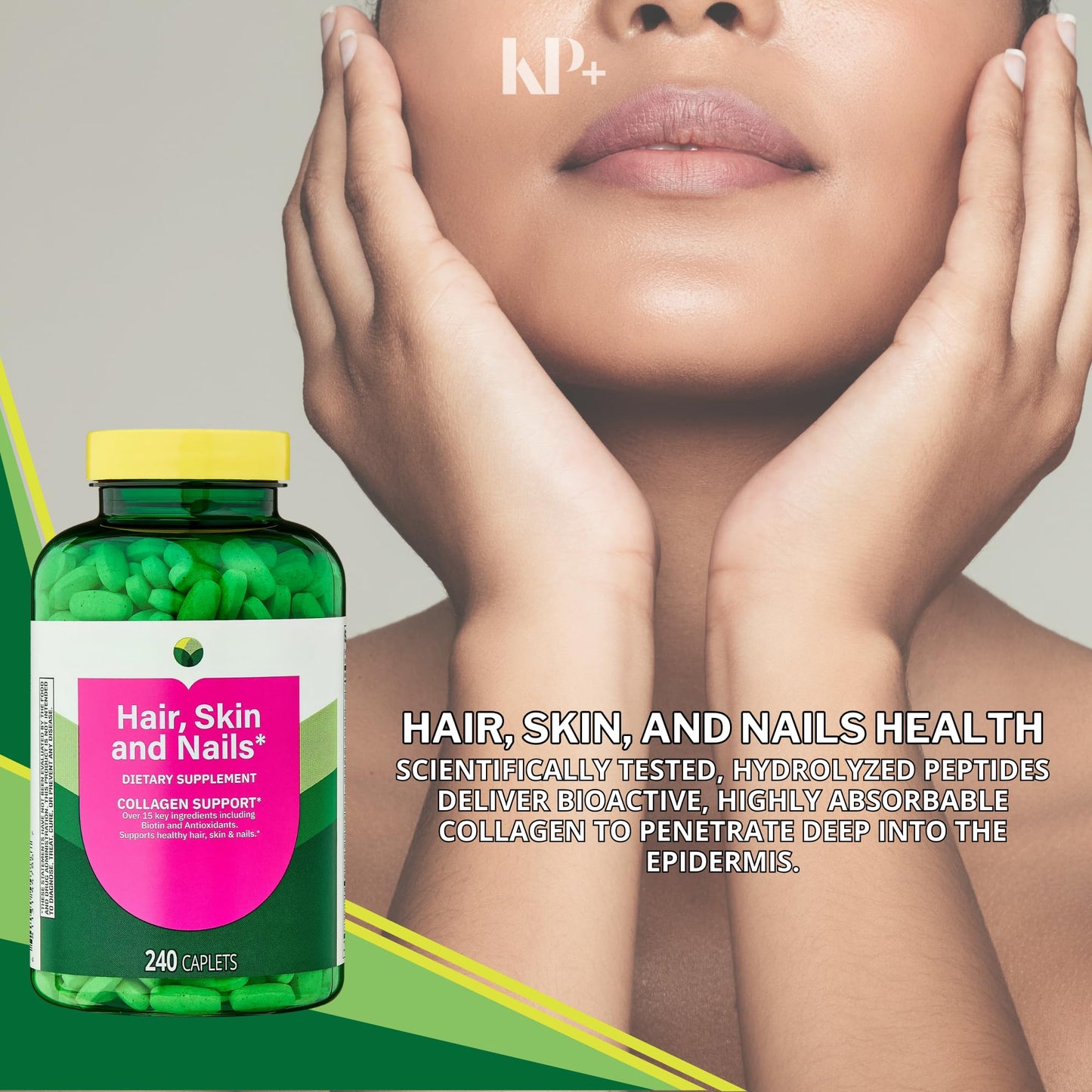 KP+ Spring Valley Hair, Skin & Nails Collagen Support 240 Tablets
