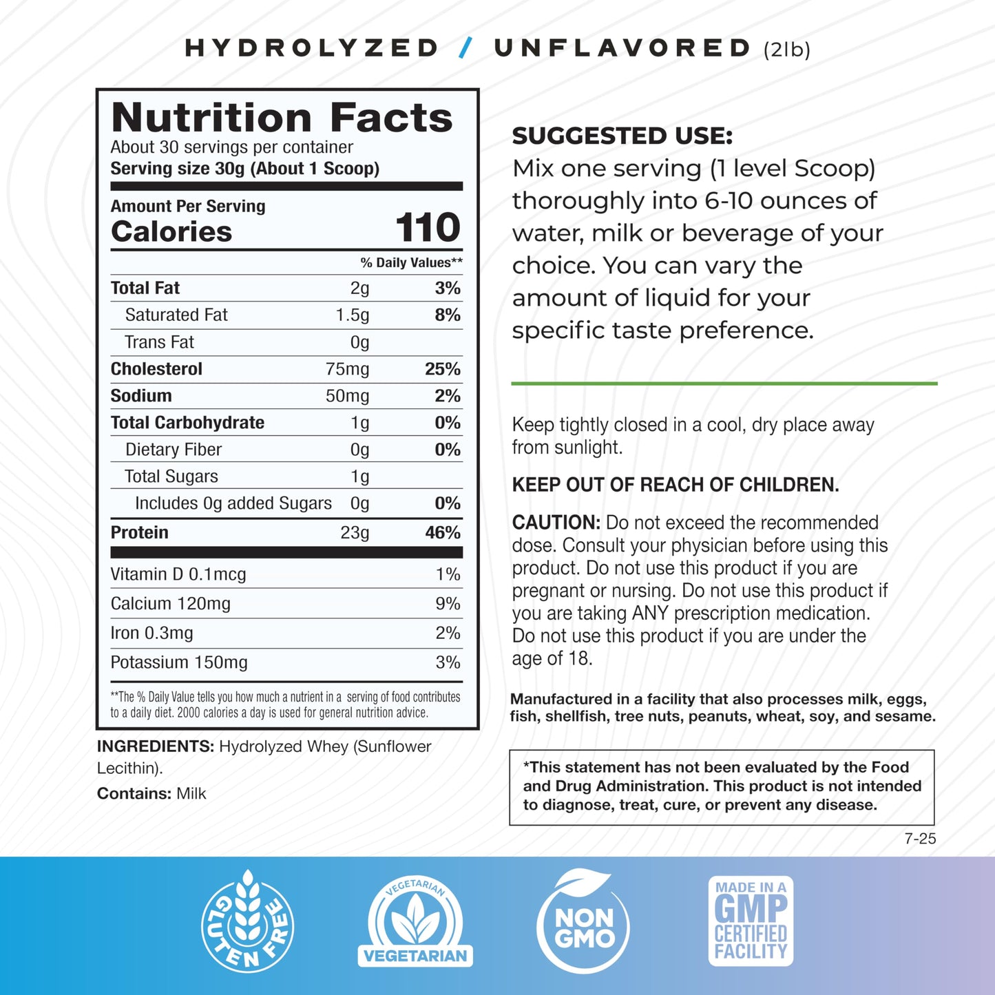 Muscle Feast Hydrolyzed Whey Protein Powder, 32 Servings