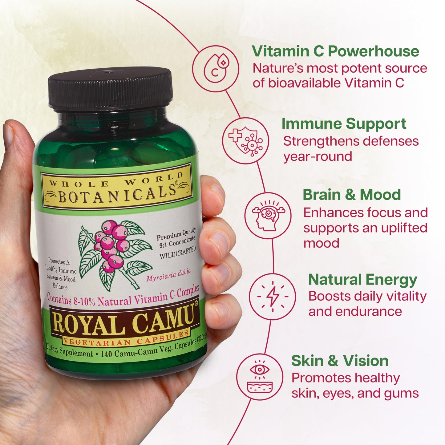 Whole World Botanicals Royal Camu Capsules 140