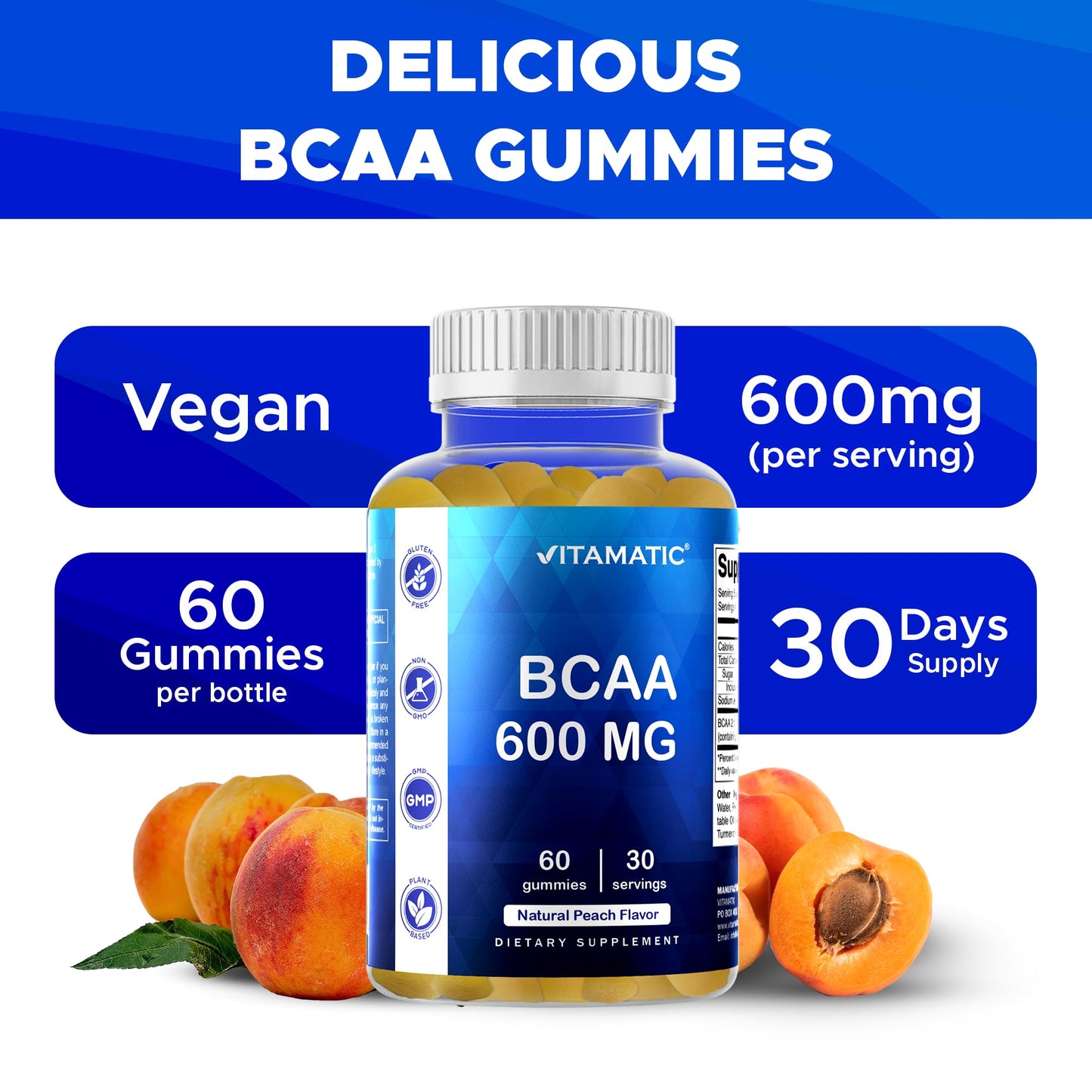 Vitamatic BCAA Gummies 60 Count