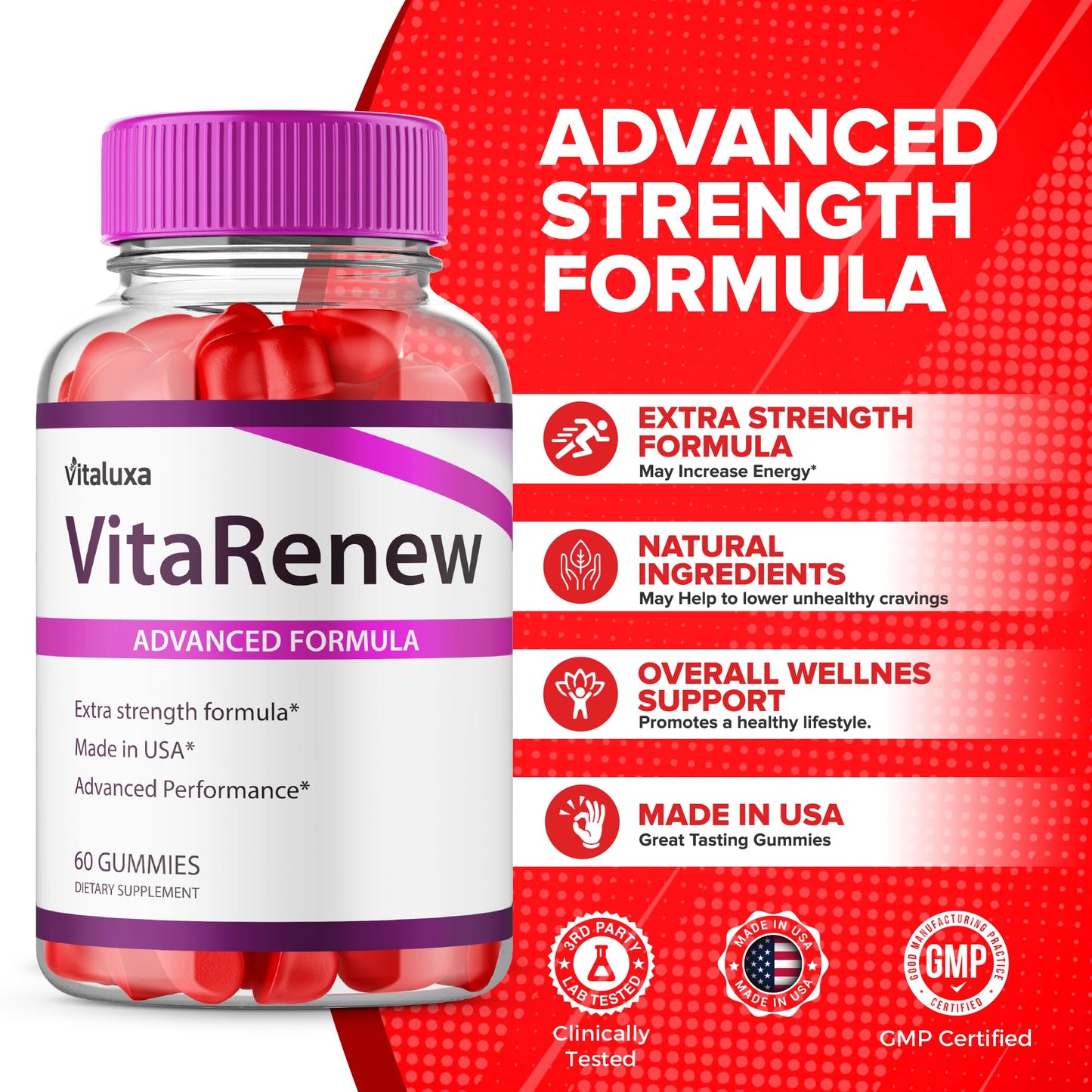 Vitaluxa VitaRenew Gummies 60 Count