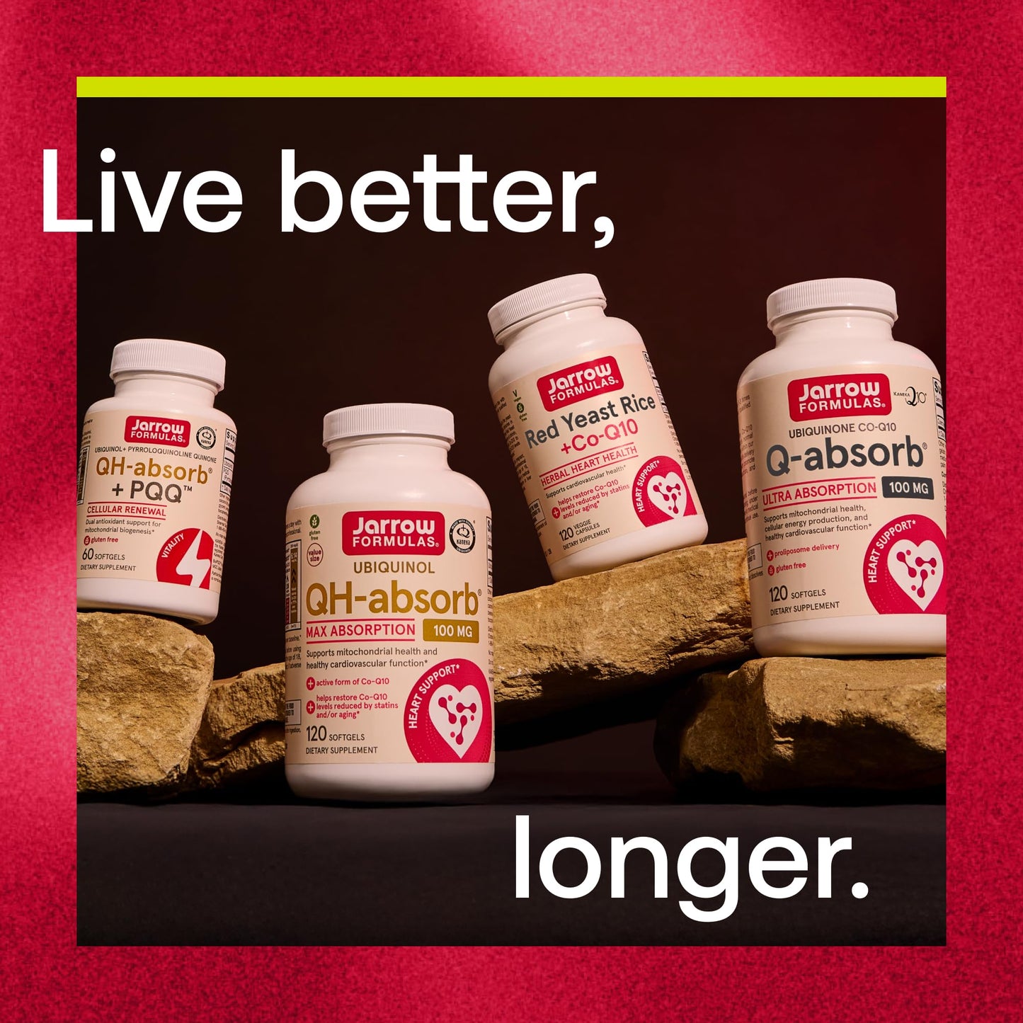 Jarrow Formulas Red Yeast Rice 1200 mg with CoQ10 100 mg (Q10) Capsules 120