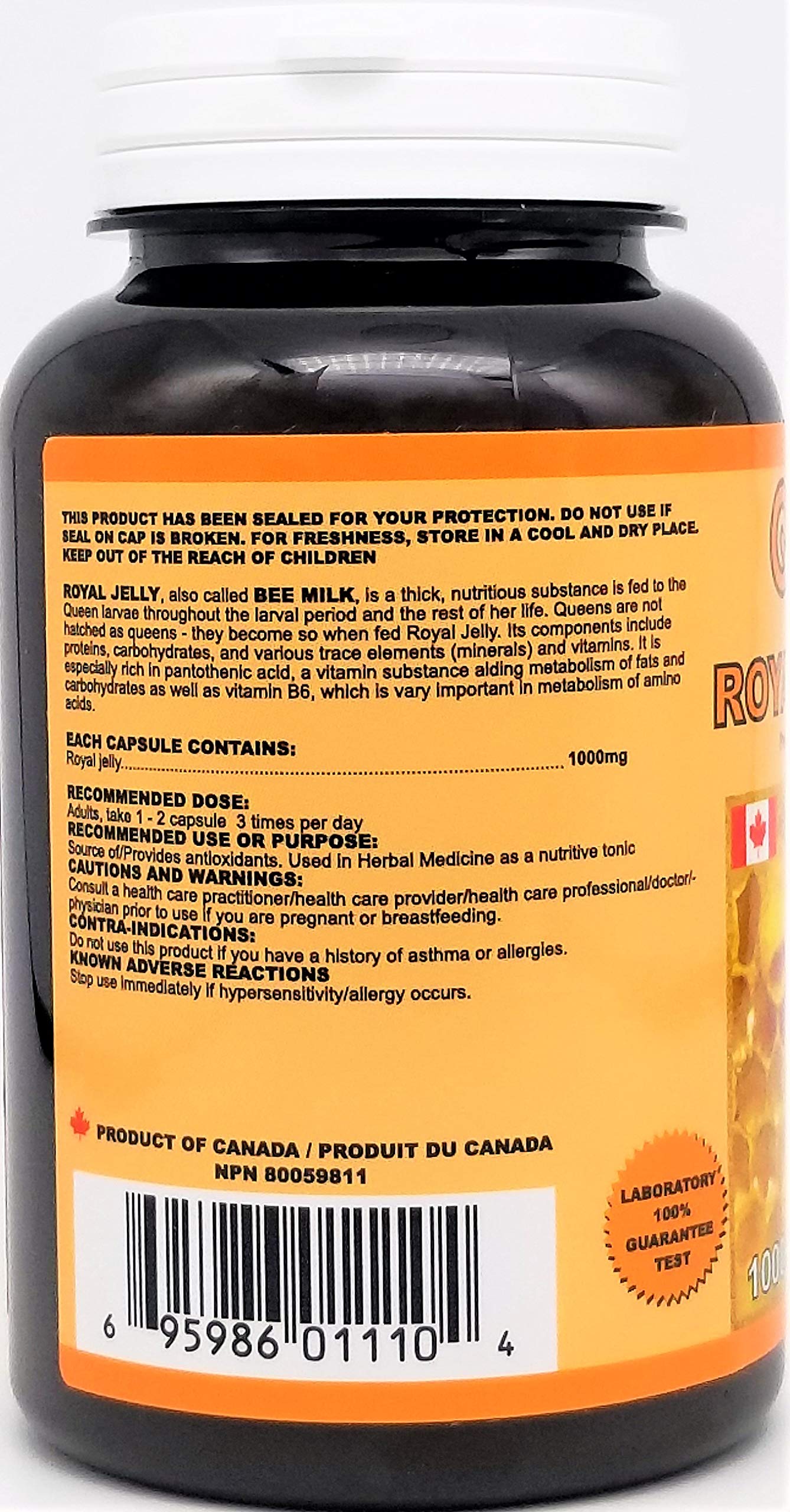 QUALITYLAB Royal Jelly 1000 mg Softgel, 100 Count