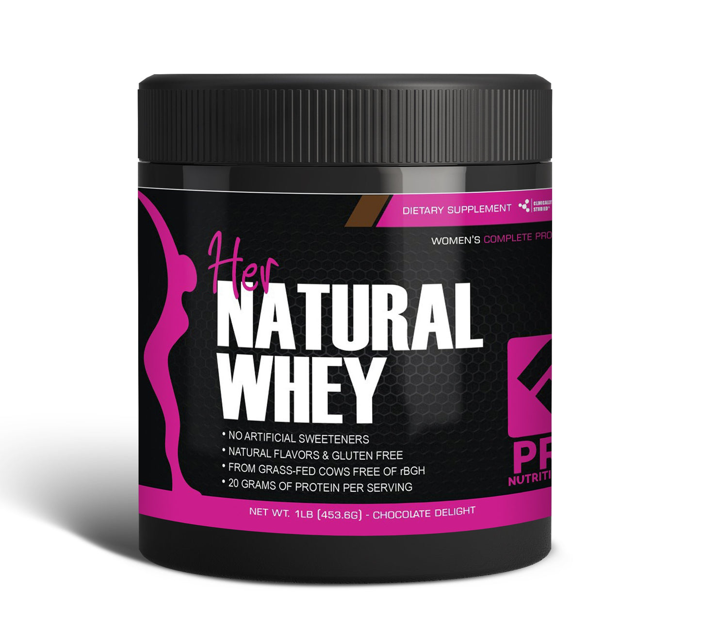 PRO NUTRITION LABS Whey Protein Powder for Women, 16 Ounces, Chocolate Delight