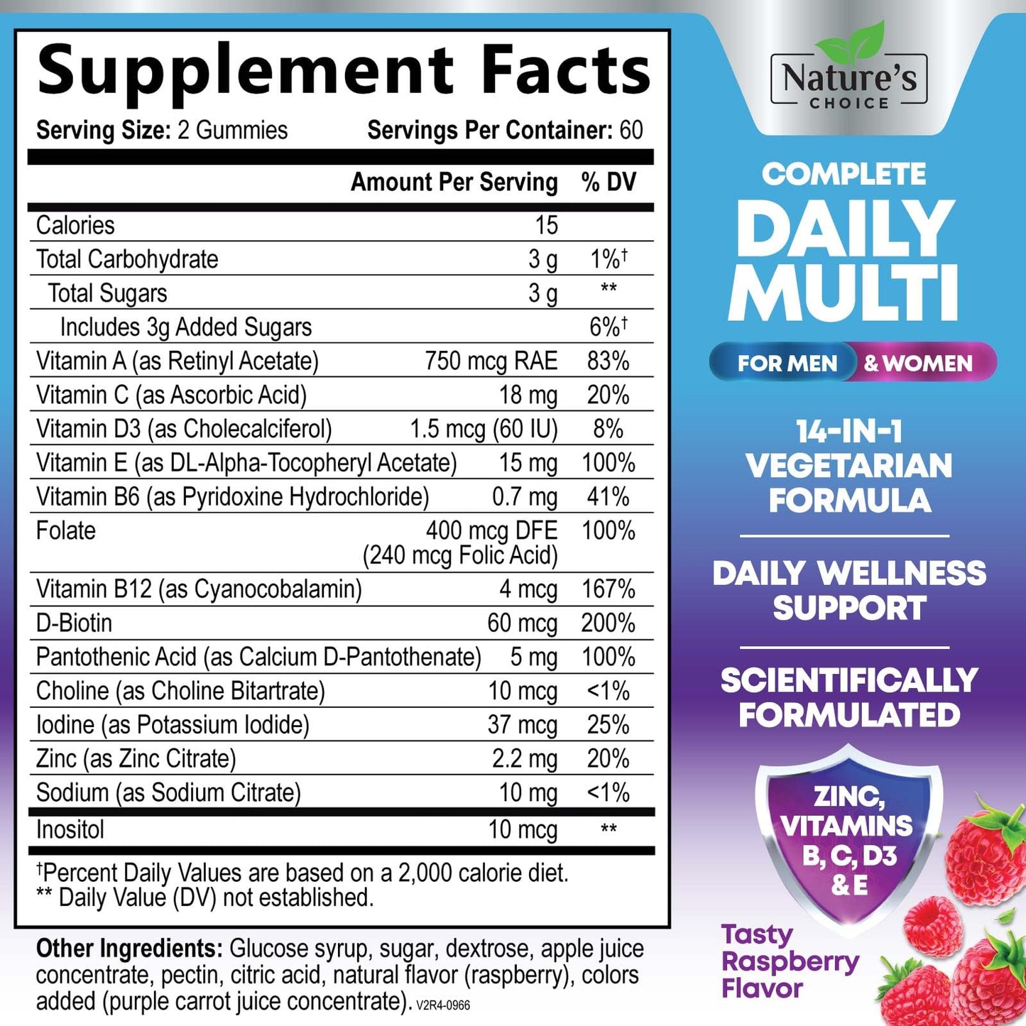 Nature's Choice Multivitamin Gummies for Adults, 120 Count