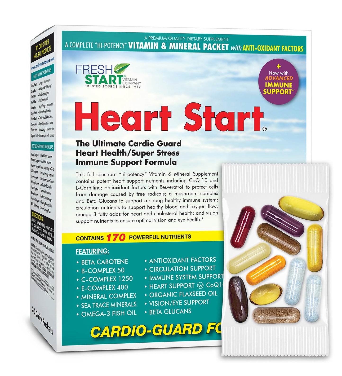 Fresh Start Heart Start All-in-One Daily Vitamin Pack Capsule, 30-count