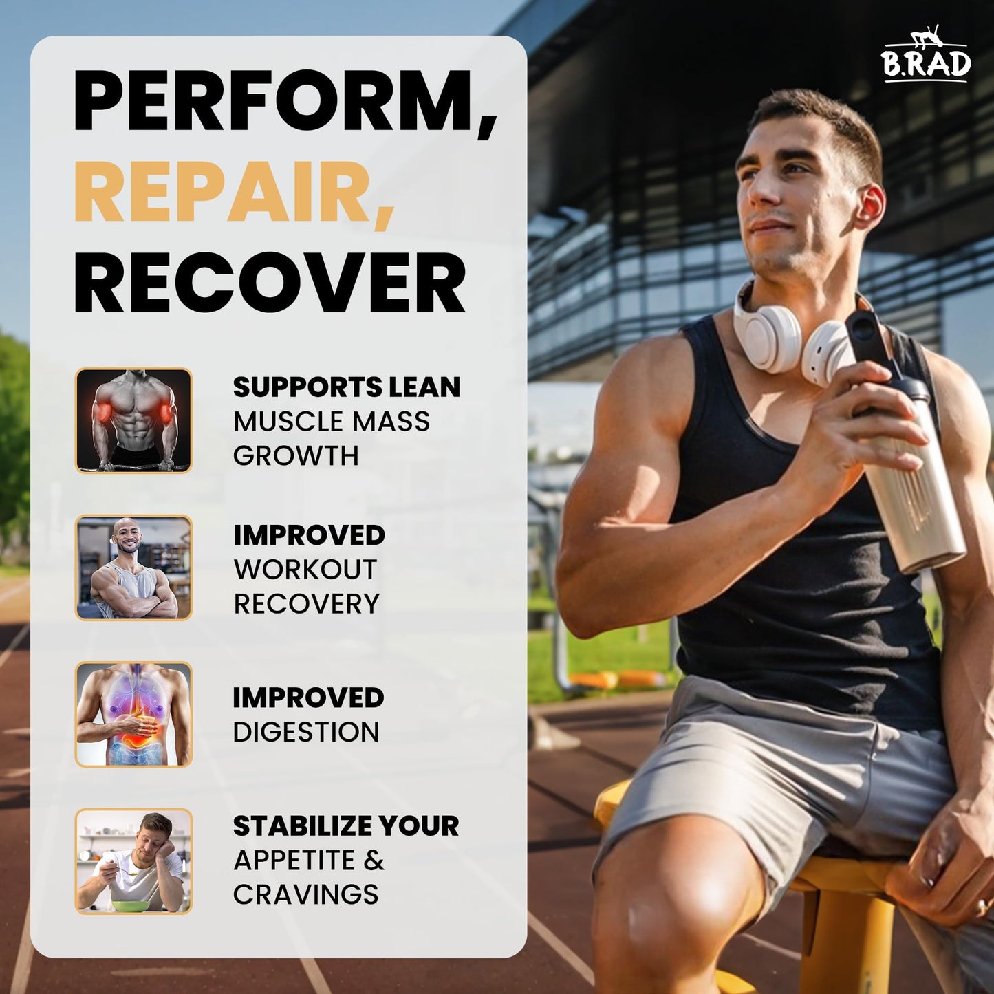 B.rad Grass Fed Whey Protein Isolate Powder 32