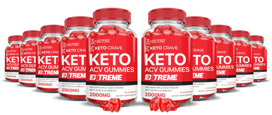 Justified Laboratories Keto Crave ACV Gummies Extreme 2000MG Advanced Formula, 600 Gummies