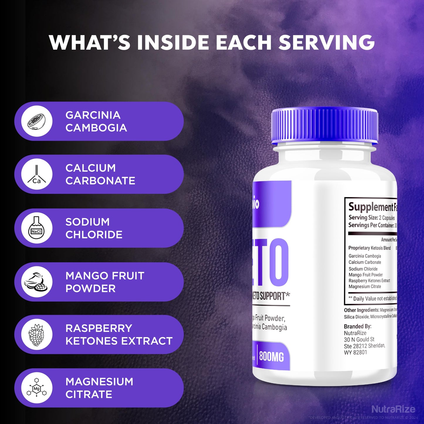 NutraRize Keto ACV 60 Capsules