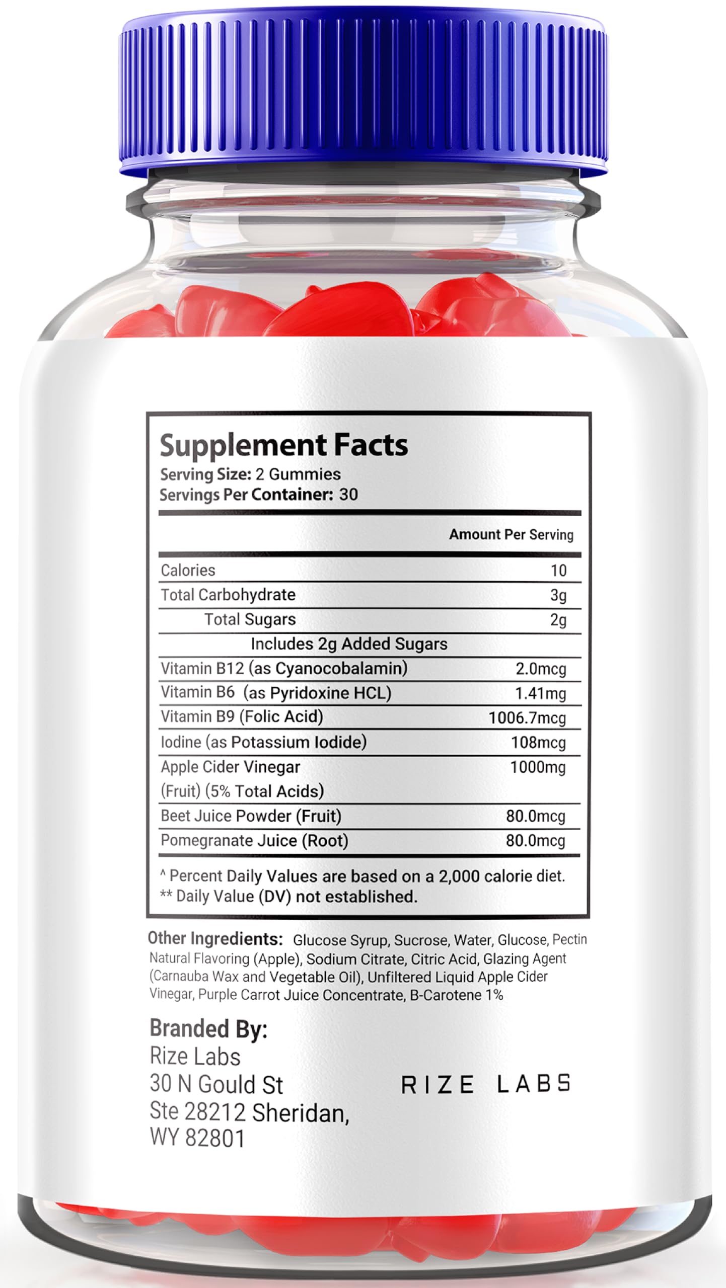 rize labs Metabolic Solutions Keto + ACV Gummies for Advanced Weight Loss, Formula Supplement Gummies 120 Gummies