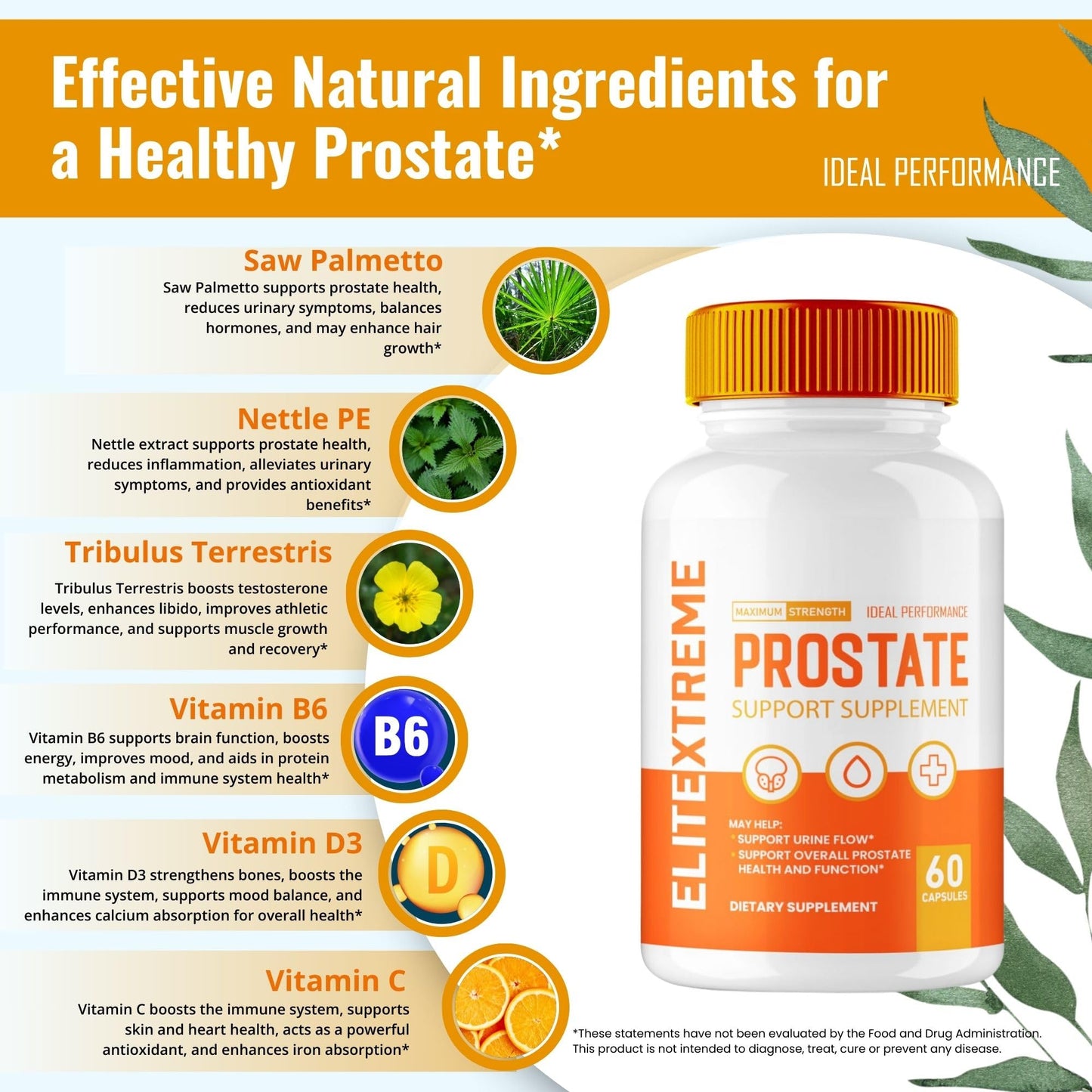 Ideal Performance Elite Extreme Prostate Capsules, 60 Capsules