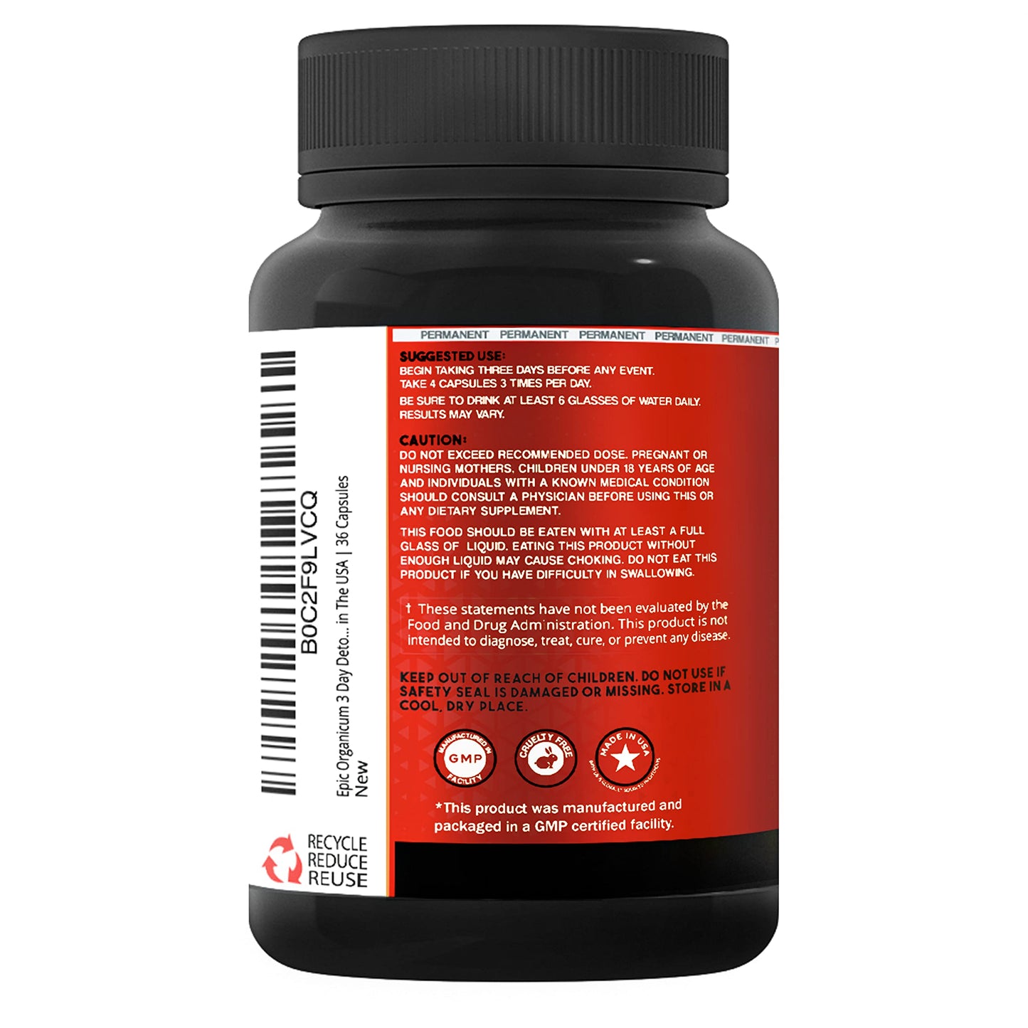 Epic Organicum 3 Day Detox Cleanse, 1 Capsule