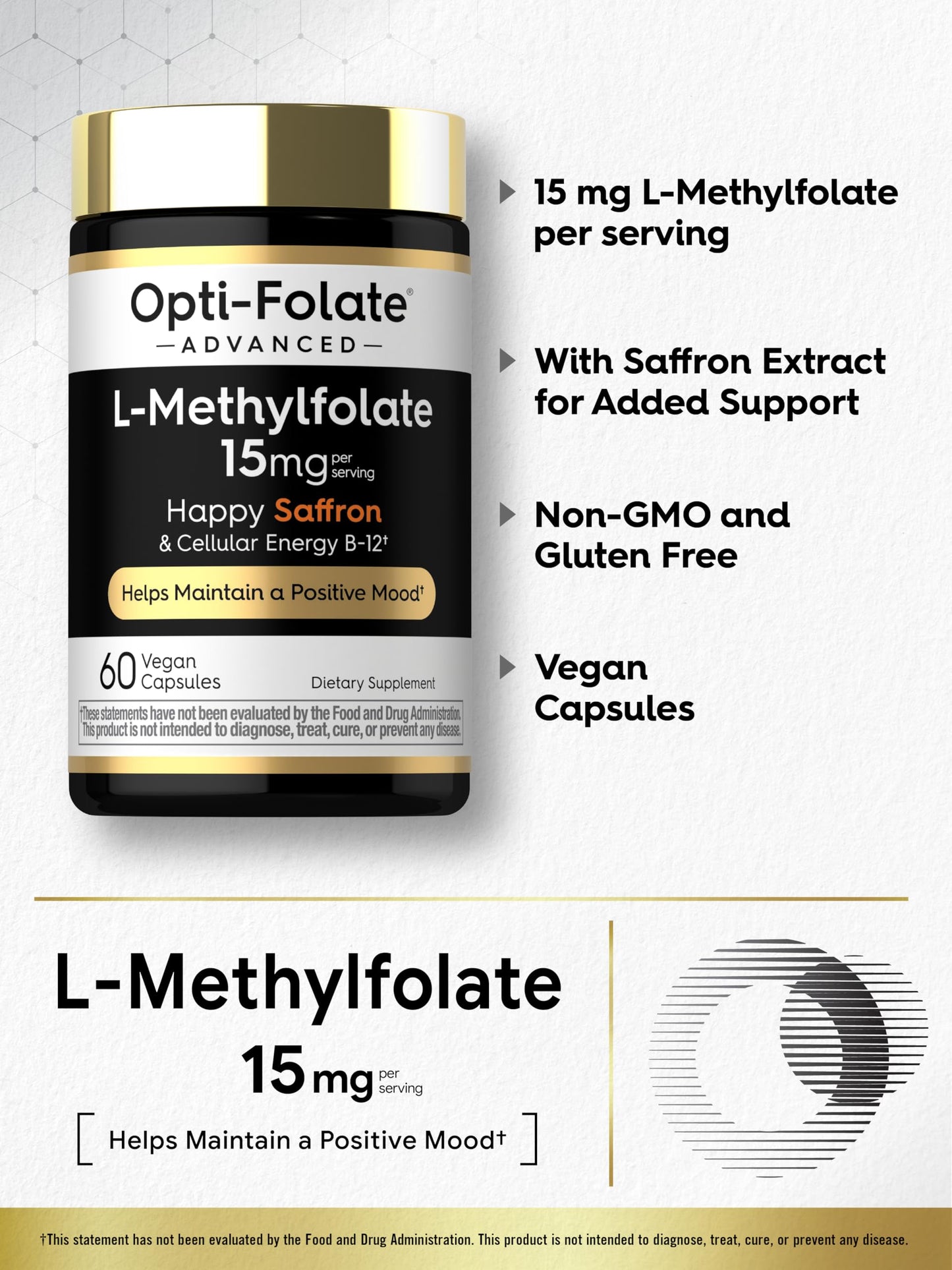 Carlyle L-Methylfolate 15mg, 60 Capsules