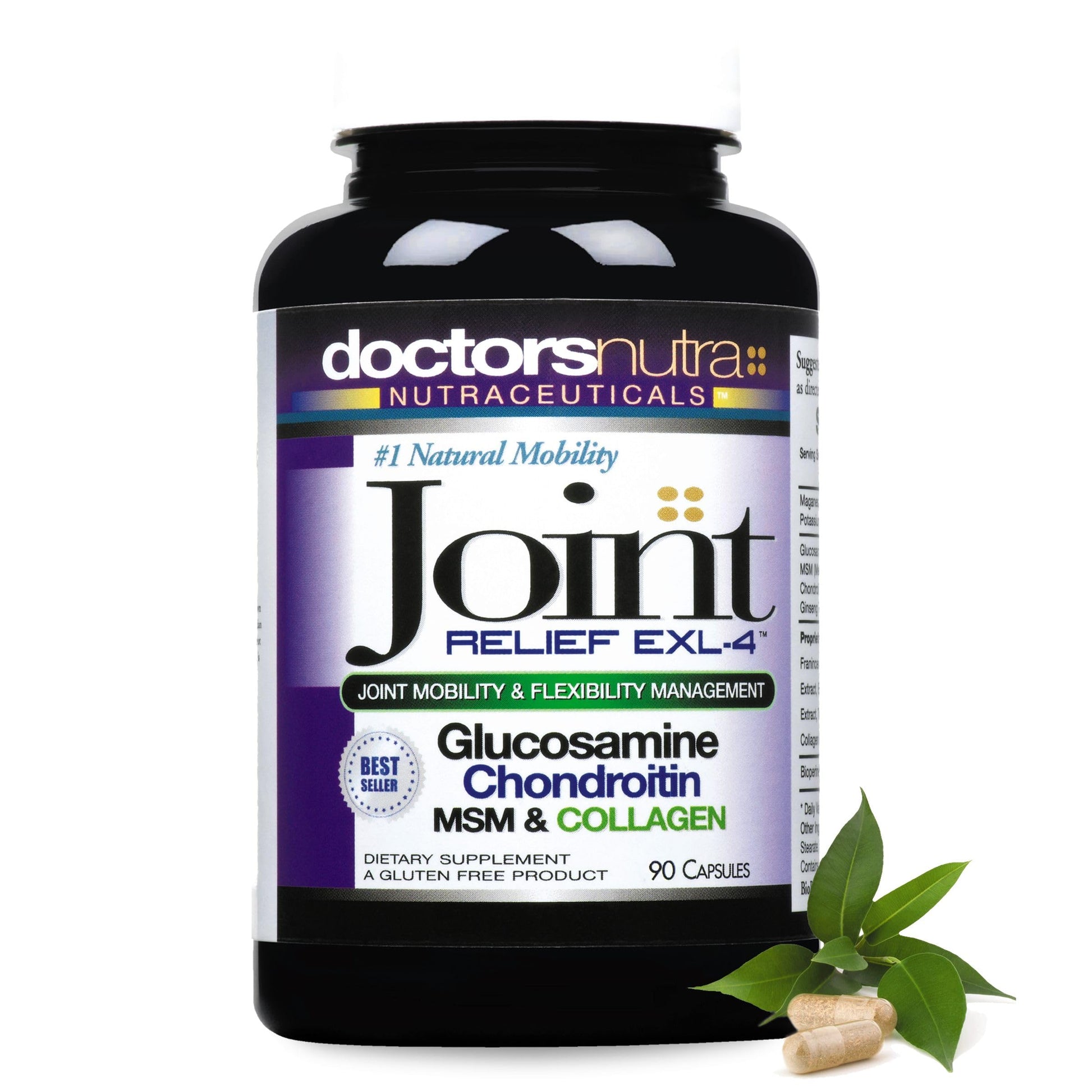 Doctors Nutra Nutraceuticals Joint Support Capsule with Glucosamine, Chondroitin, Turmeric, MSM, and Collagen, 90 Count