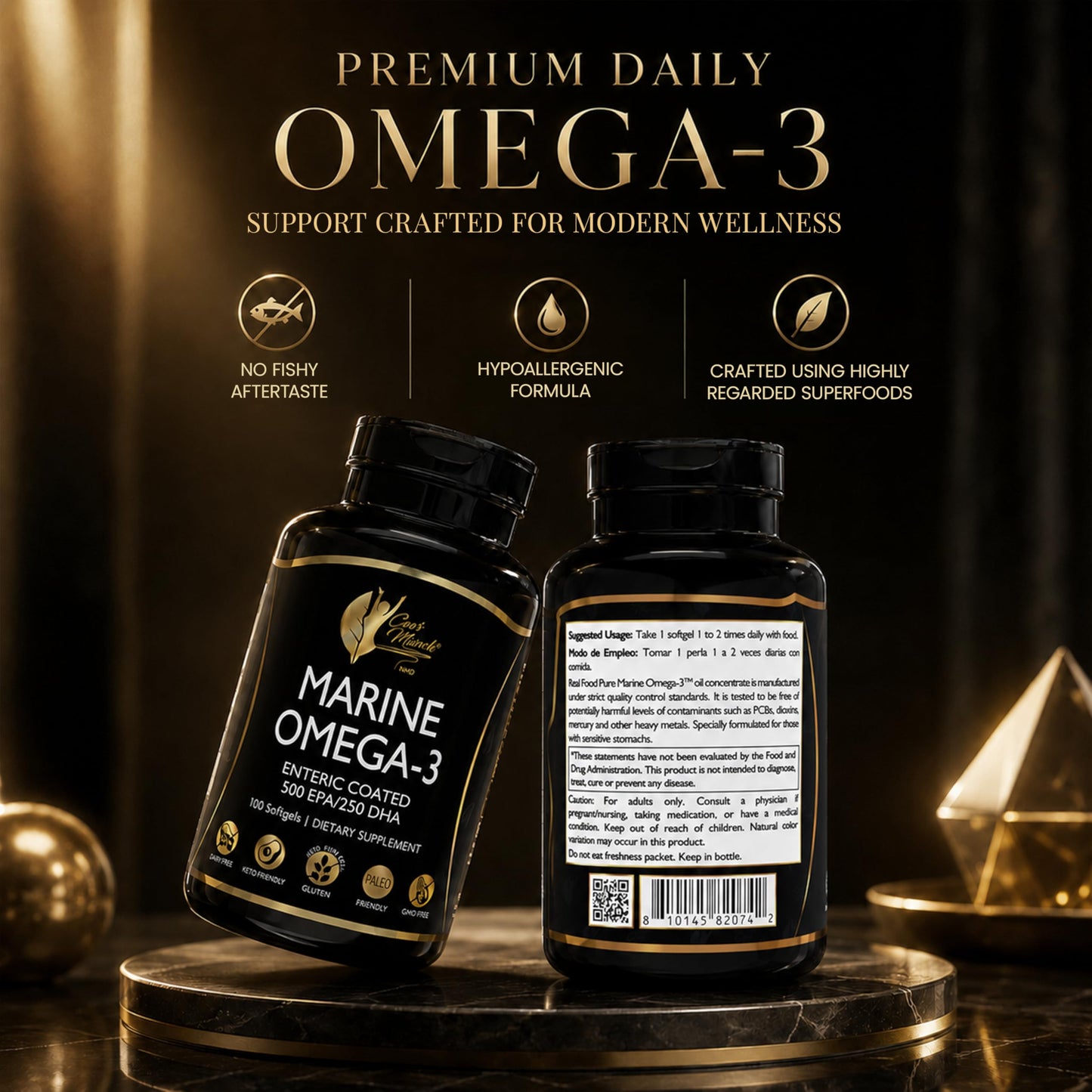 Cocó March N.M.D Marine Omega-3 Fish Oil Softgels 100 Count