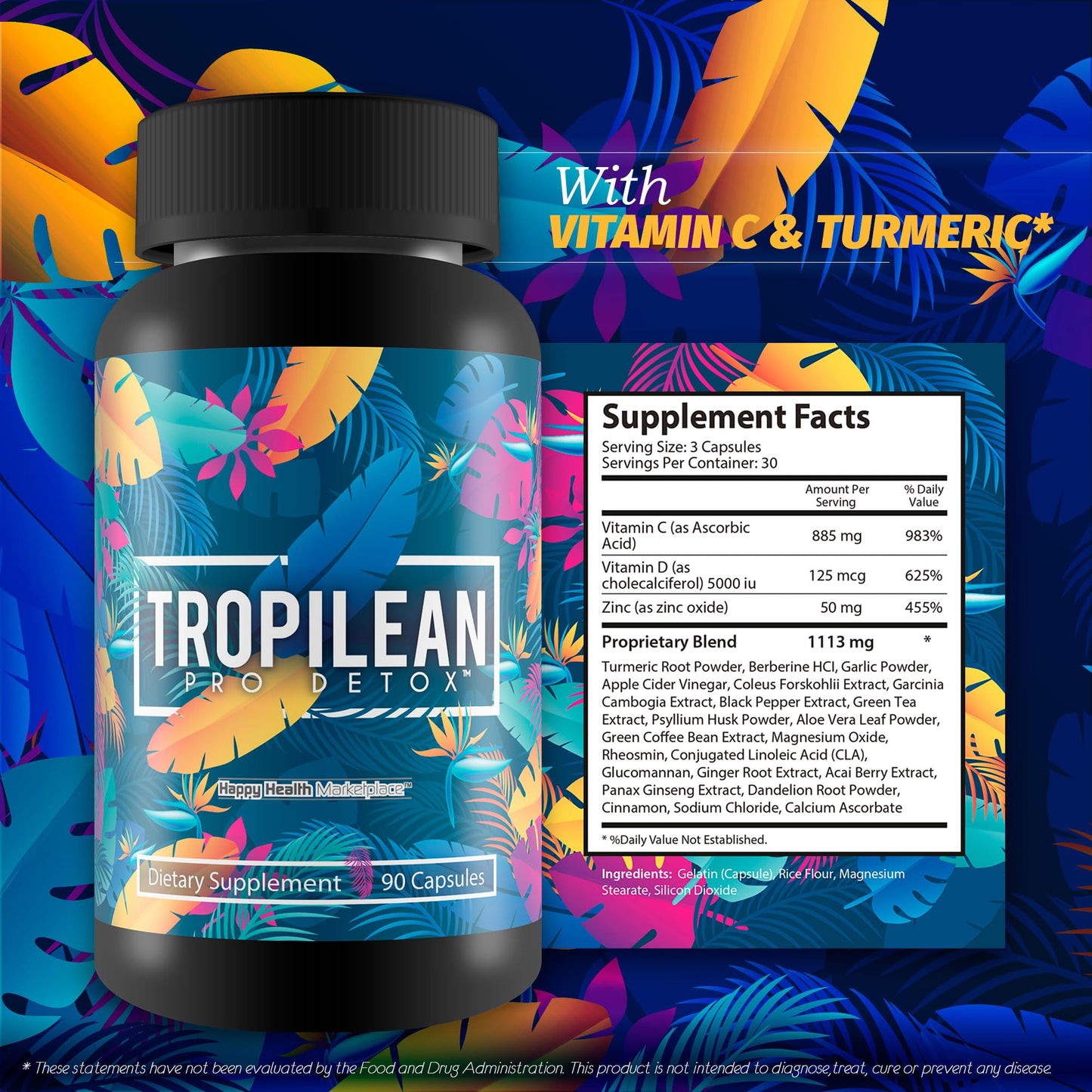 Happy Health Marketplace Tropilean Pro Detox - Full Body Detox Capsule 1 Count