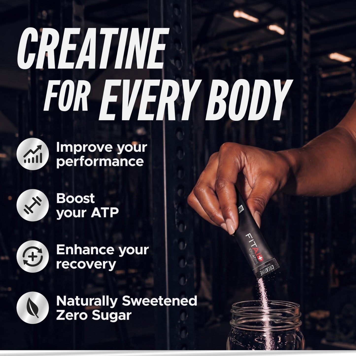 LIFEAID FITAID Essentials Creatine Powder, Unflavored, 0.22 Ounce