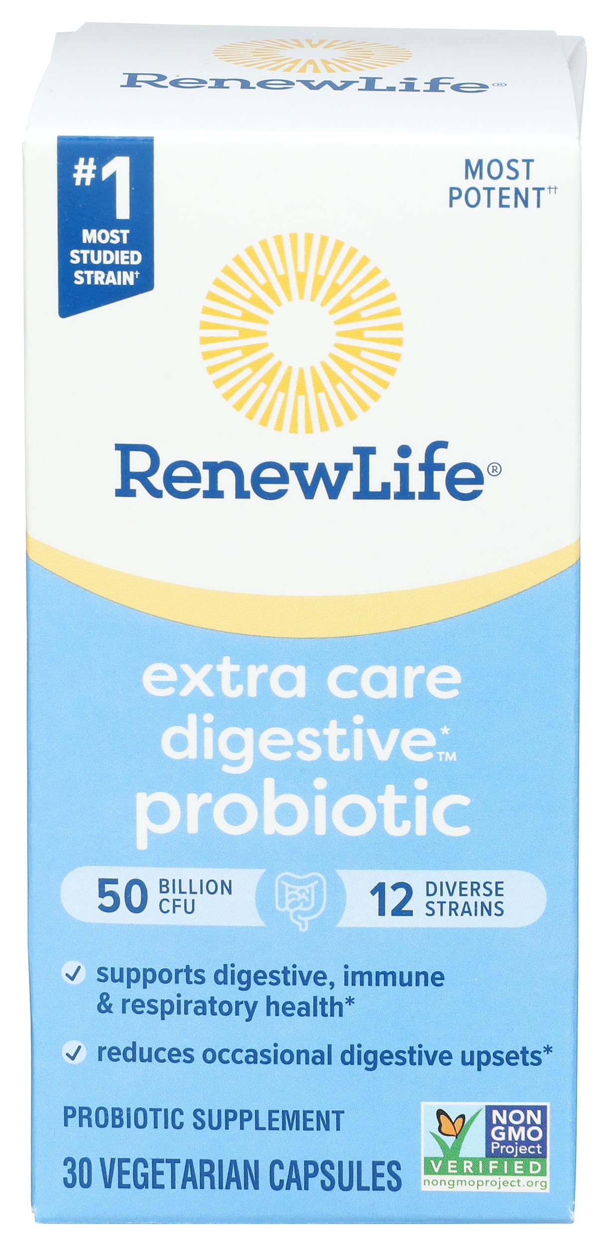 Renew Life Ultimate Flora Extra Care Probiotic 50 Billion Capsules, 30 Count