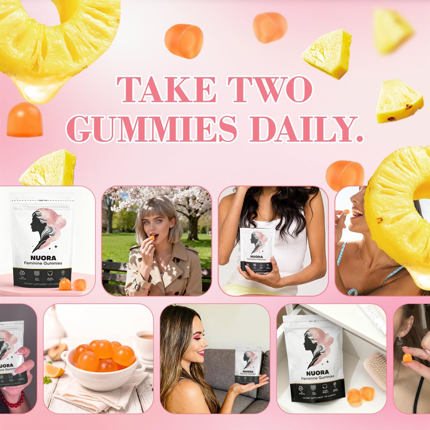 Fynzylarv Feminine Balance Gummies for Women’s 60 Gummies