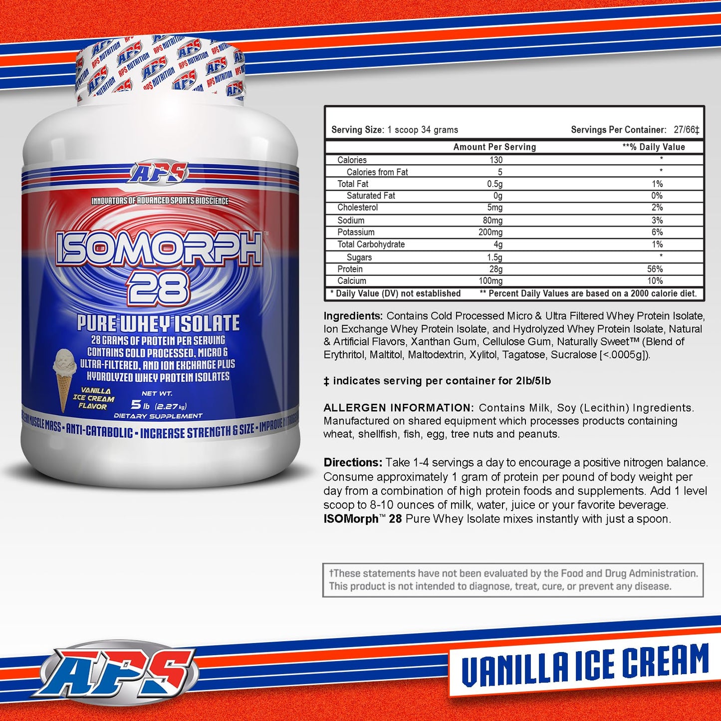 APS Nutrition Isomorph 28 Protein Powder 80