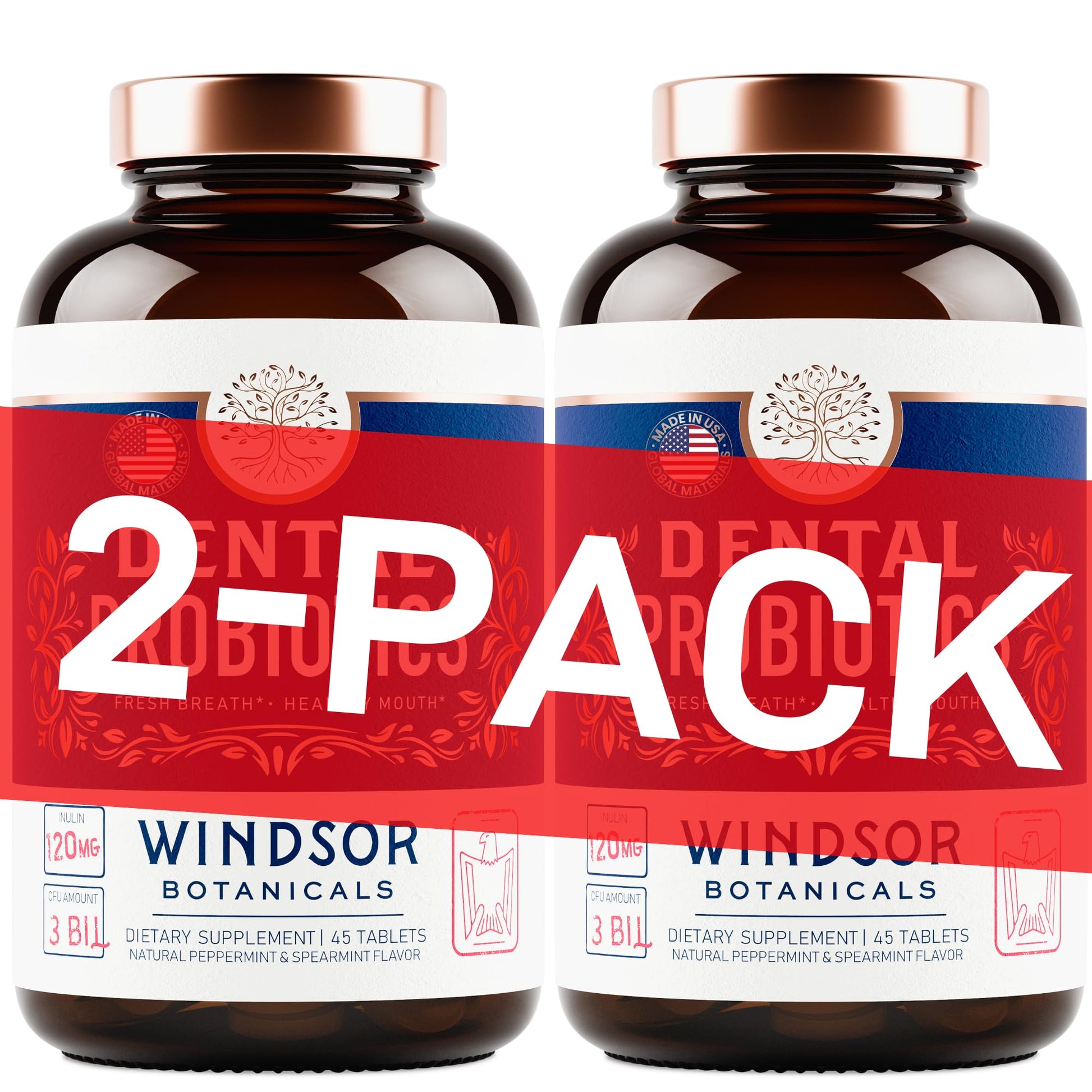 Windsor Botanicals Oral Probiotics for Teeth and Gums 90 Tablets