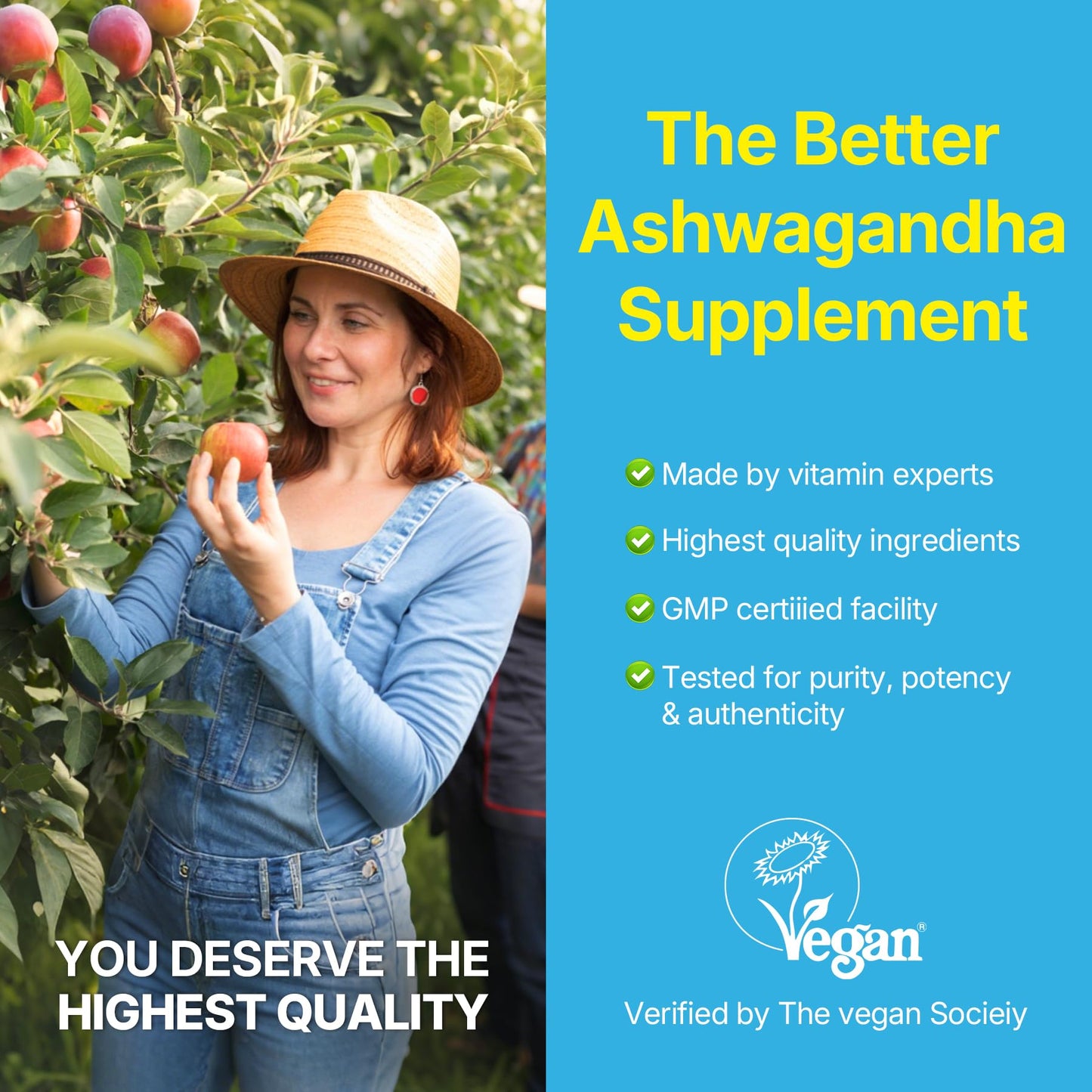 EnvyDeal Ashwagandha Gummies 2000mg Organic Ashwa Root Extract Supplement, 60 Count