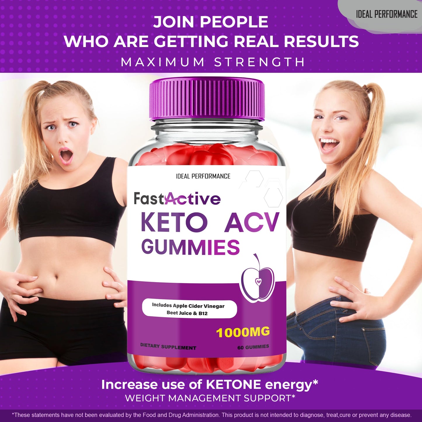 Ideal Performance Fast Active Keto Gummies 60 Count