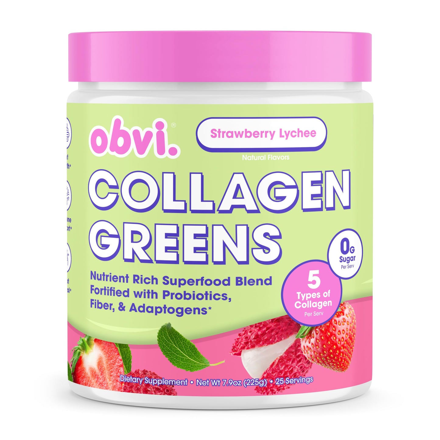 Obvi Collagen Greens Powder 8.9 Ounce (Pack of 1)