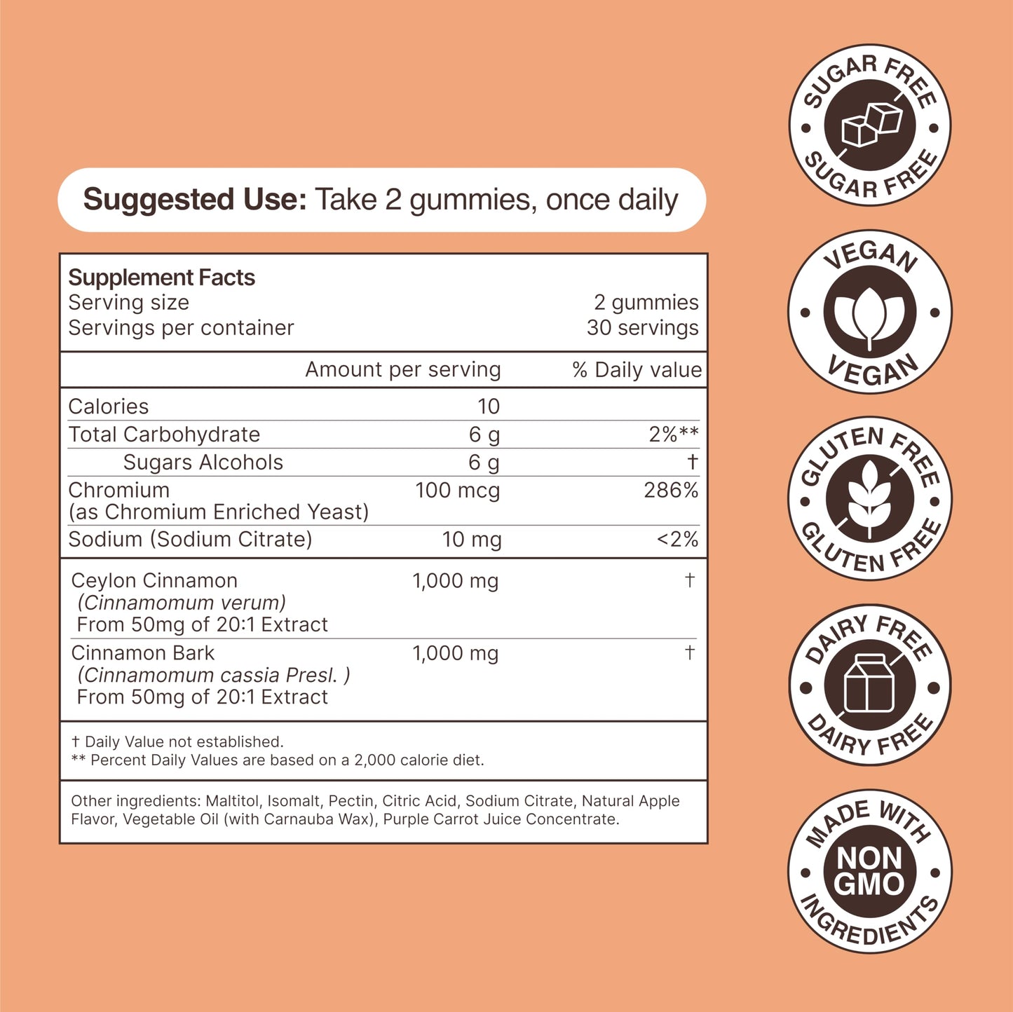 Habit + Habitat Ceylon Cinnamon Gummies, 60 Count