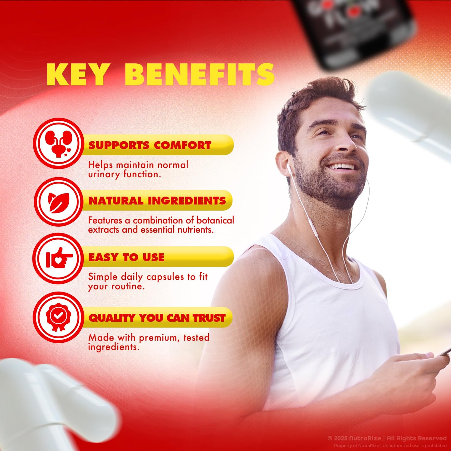 NutraRize Gorilla Flow Capsule, 60 Capsules
