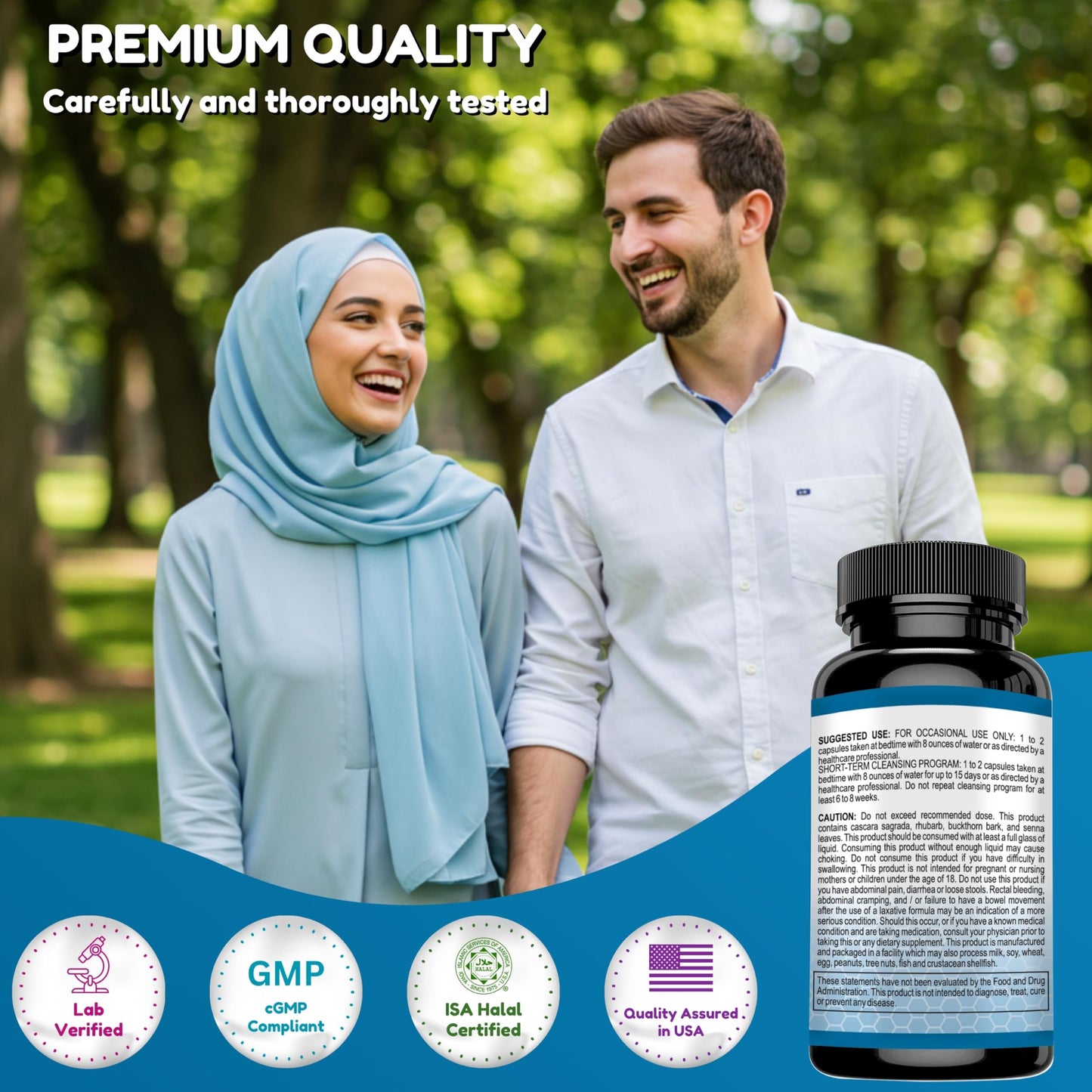 SHIFAA NUTRITION Premium Colon Cleanse & Herbal Detox Capsules, 60 Capsules