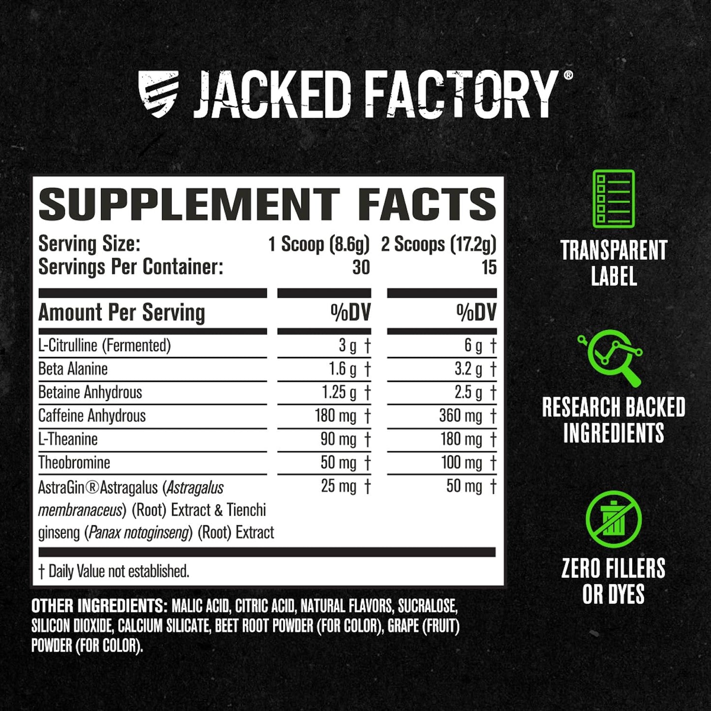 Jacked Factory NITROSURGE Pre Workout Supplement Powder 8.88