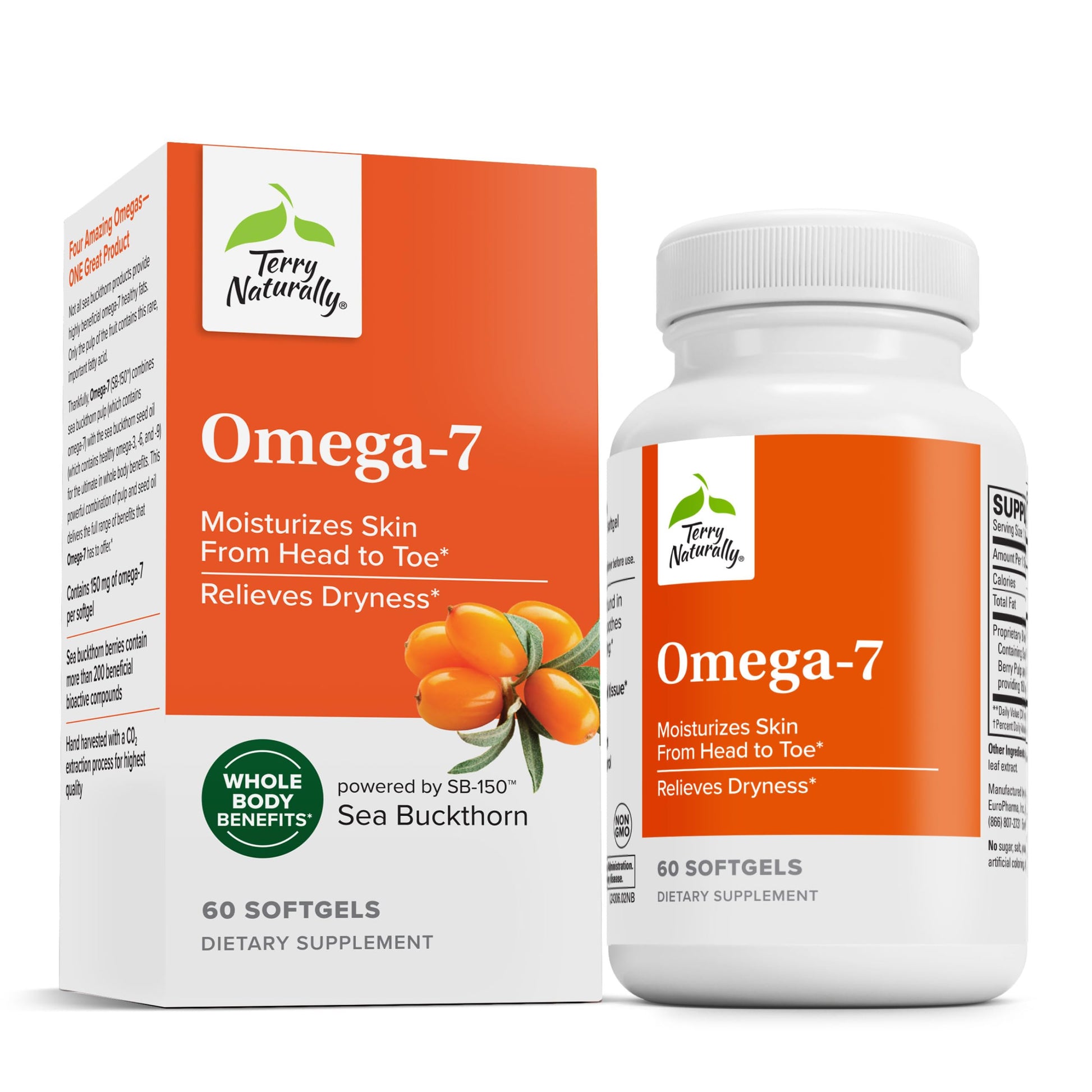 Terry Naturally Omega-7 Superior Sea Buckthorn Oil Softgel 60 Count