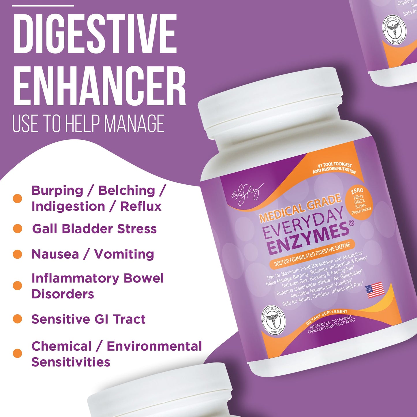 Dr. Liz Cruz Everyday ENZYMES Digestion Supplement Capsule, 100 Count