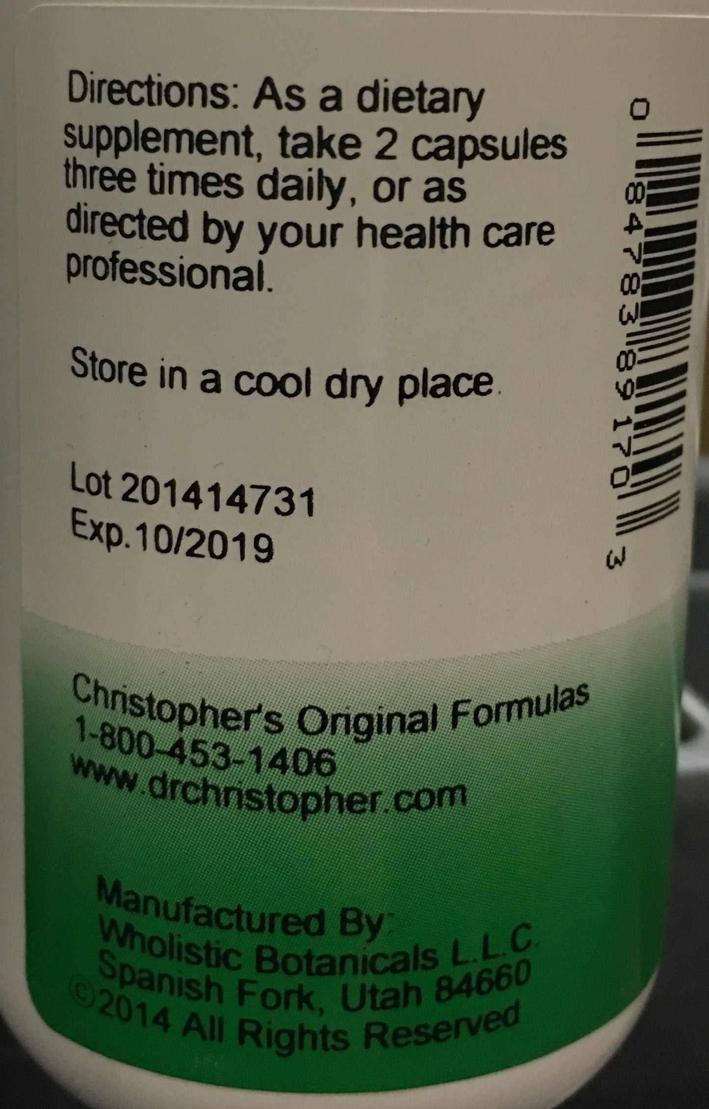 Christopher's Original Formulas Dr. Christopher's Bee Power Energy Capsule 1