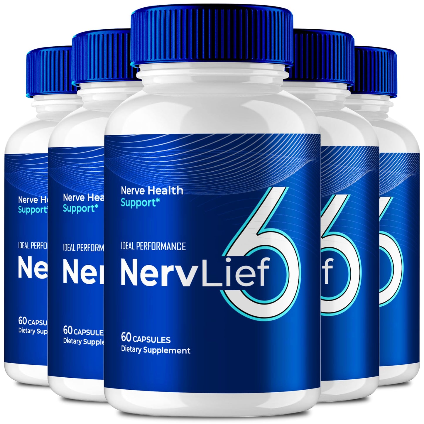 IDEAL PERFORMANCE NervLief 6 Nerve Health Supplement Capsules, 300 Capsules