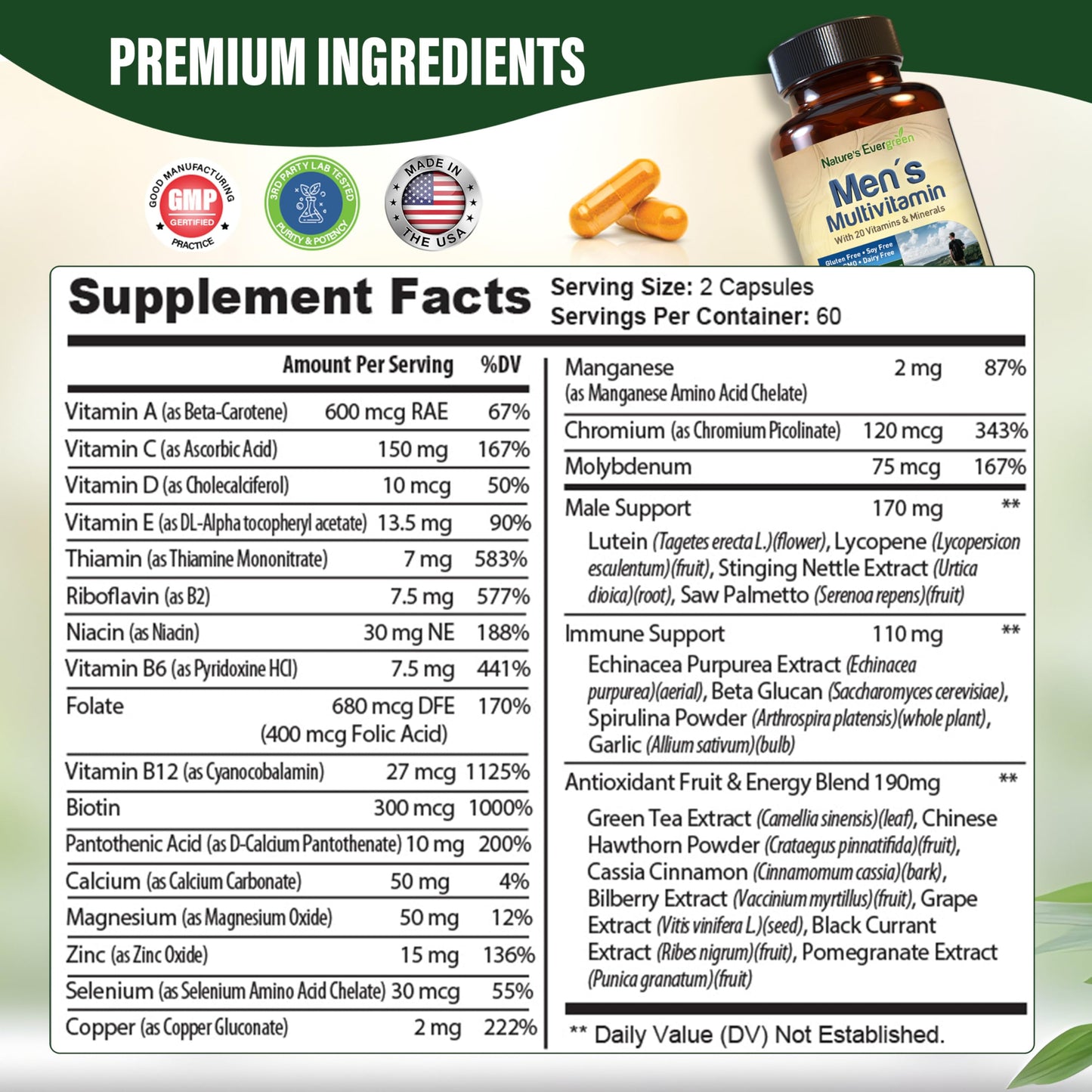 Nature's Evergreen Completely Men's Multivitamins & Multiminerals Capsule, 120 Capsules