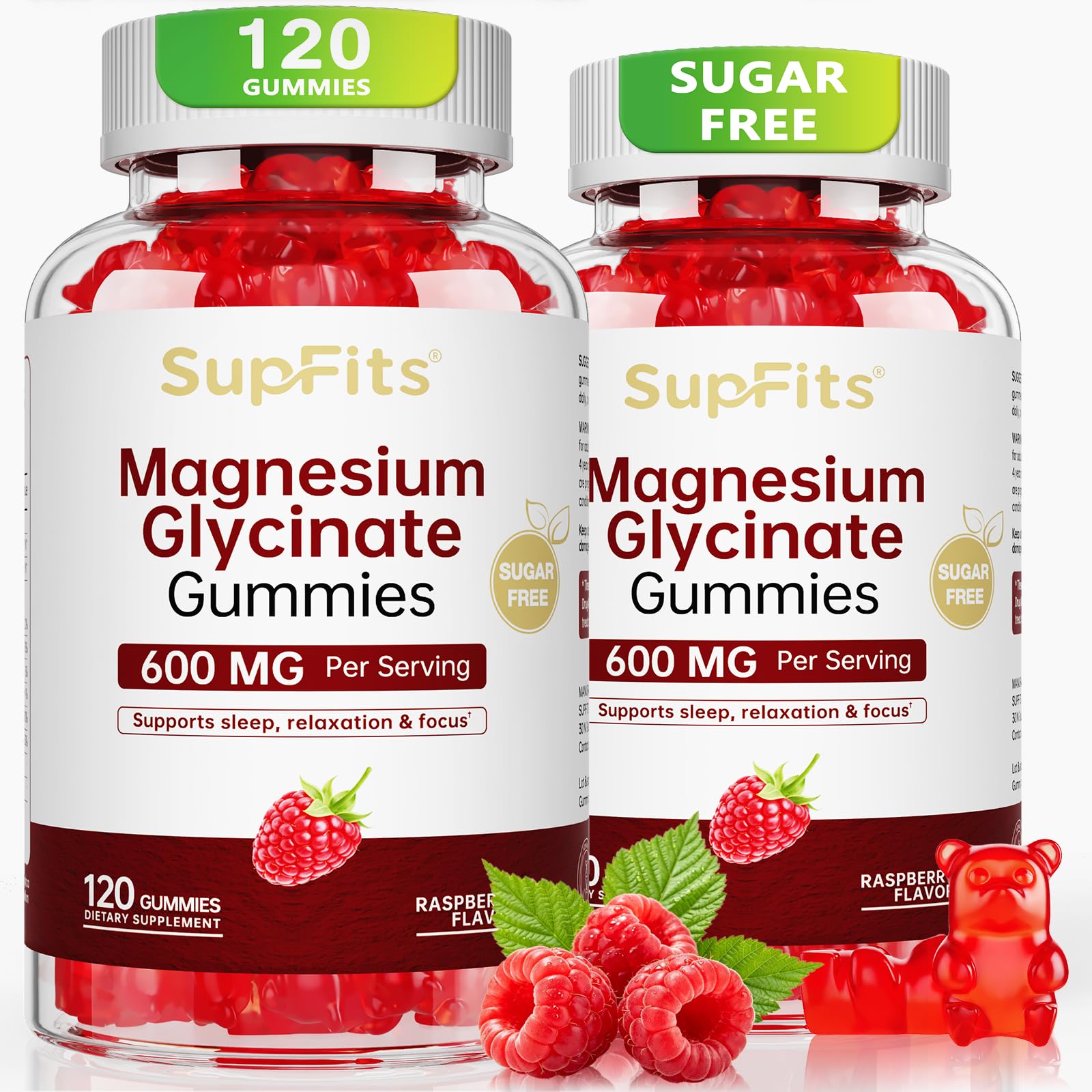 Supfits Magnesium Glycinate Gummies 600mg, 240 Gummies