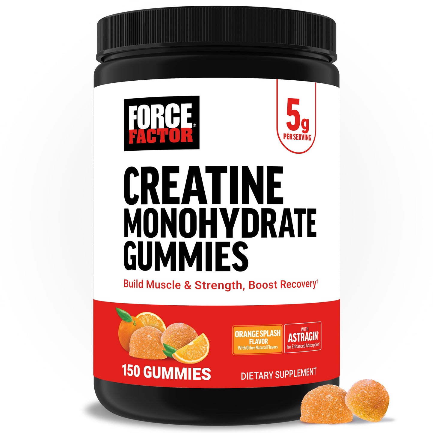Force Factor Creatine Monohydrate Gummies, 150 Gummies