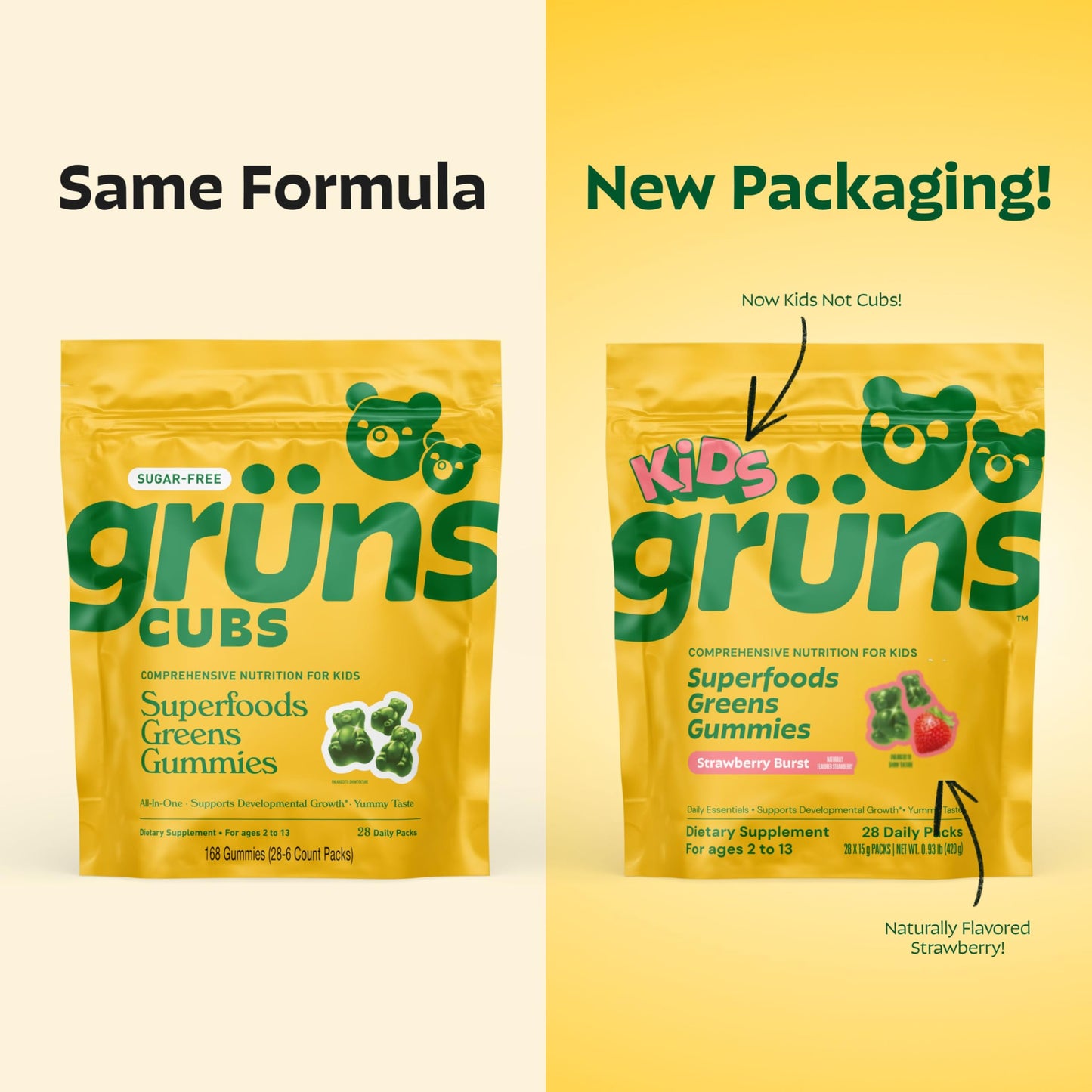 Grüns Kids Multivitamin Greens Gummies 168