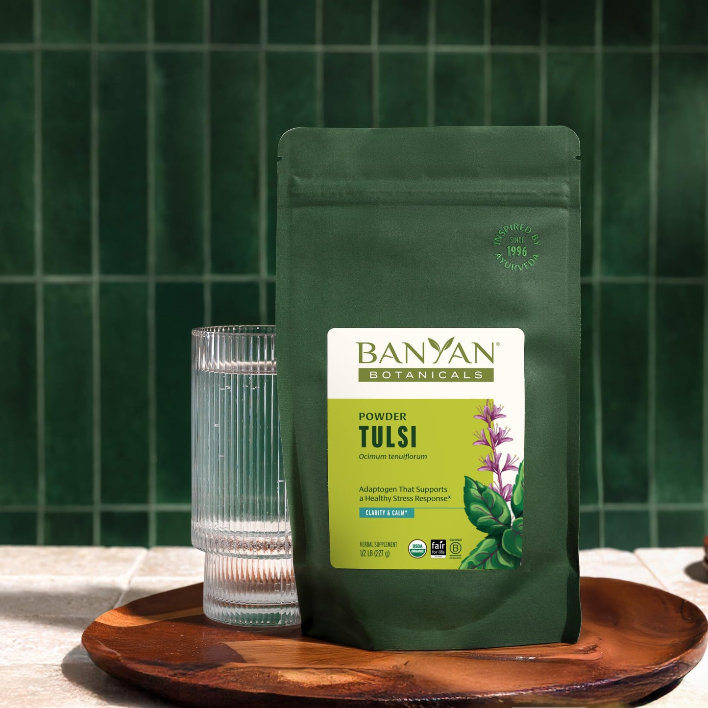 Banyan Botanicals Tulsi Powder Organic Tulsi Holy Basil (Ocimum Sactum) Ayurvedic Adaptogen, 7.95 oz
