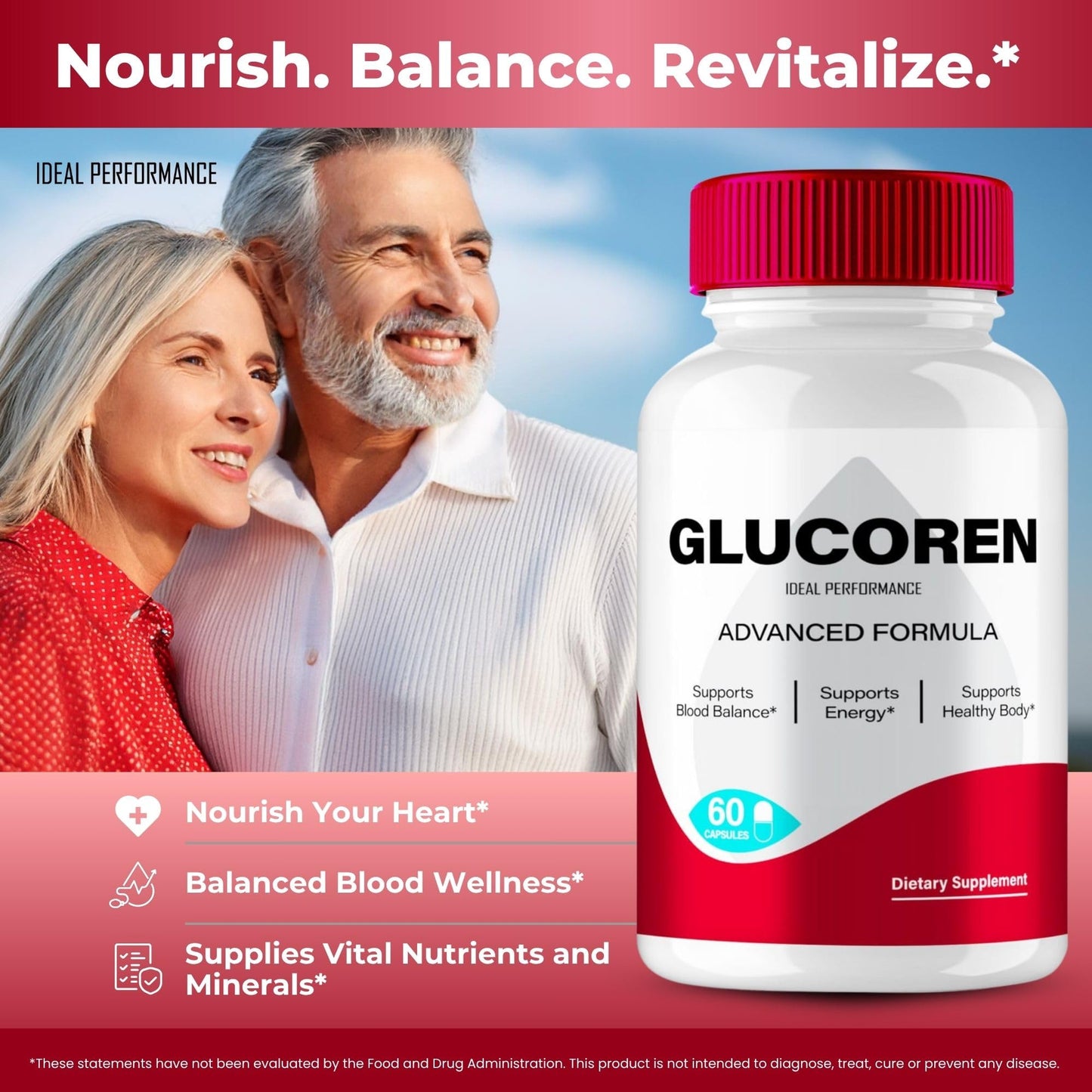 IDEAL PERFORMANCE Glucoren Blood Support Capsules 60 Count