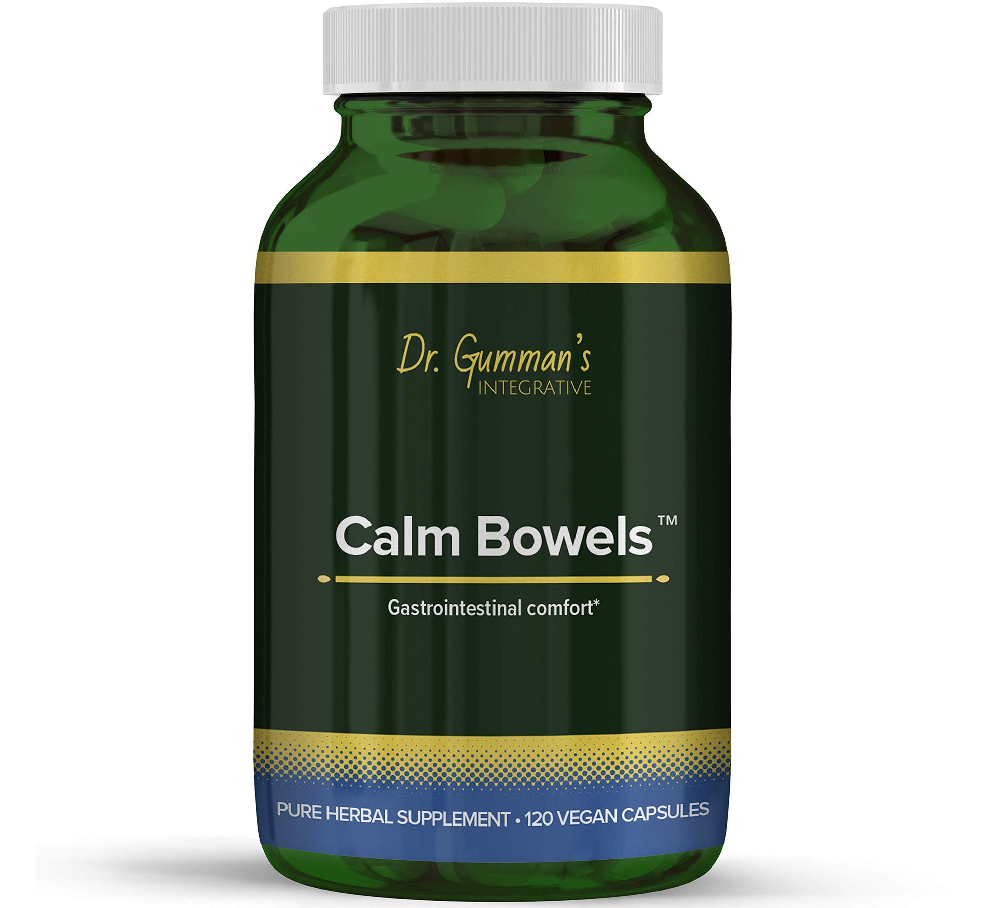 Harmony Nutraceuticals Calm Bowels - Gastrointestinal Comfort Dr Gumman's Integrative Highest Potency Maximum Bioavailable Capsules, 120 Count