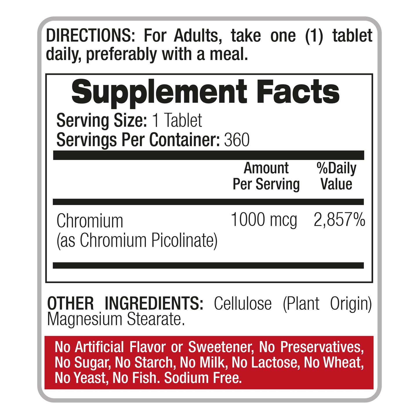 FITO MEDIC'S Chromium Picolinate Supplement, 360 Tablets