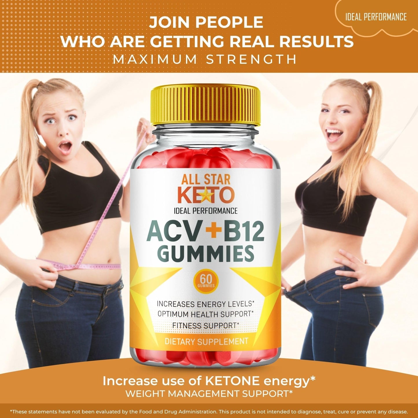 IDEAL PERFORMANCE All Star Keto Gummies Gummy 60 Count