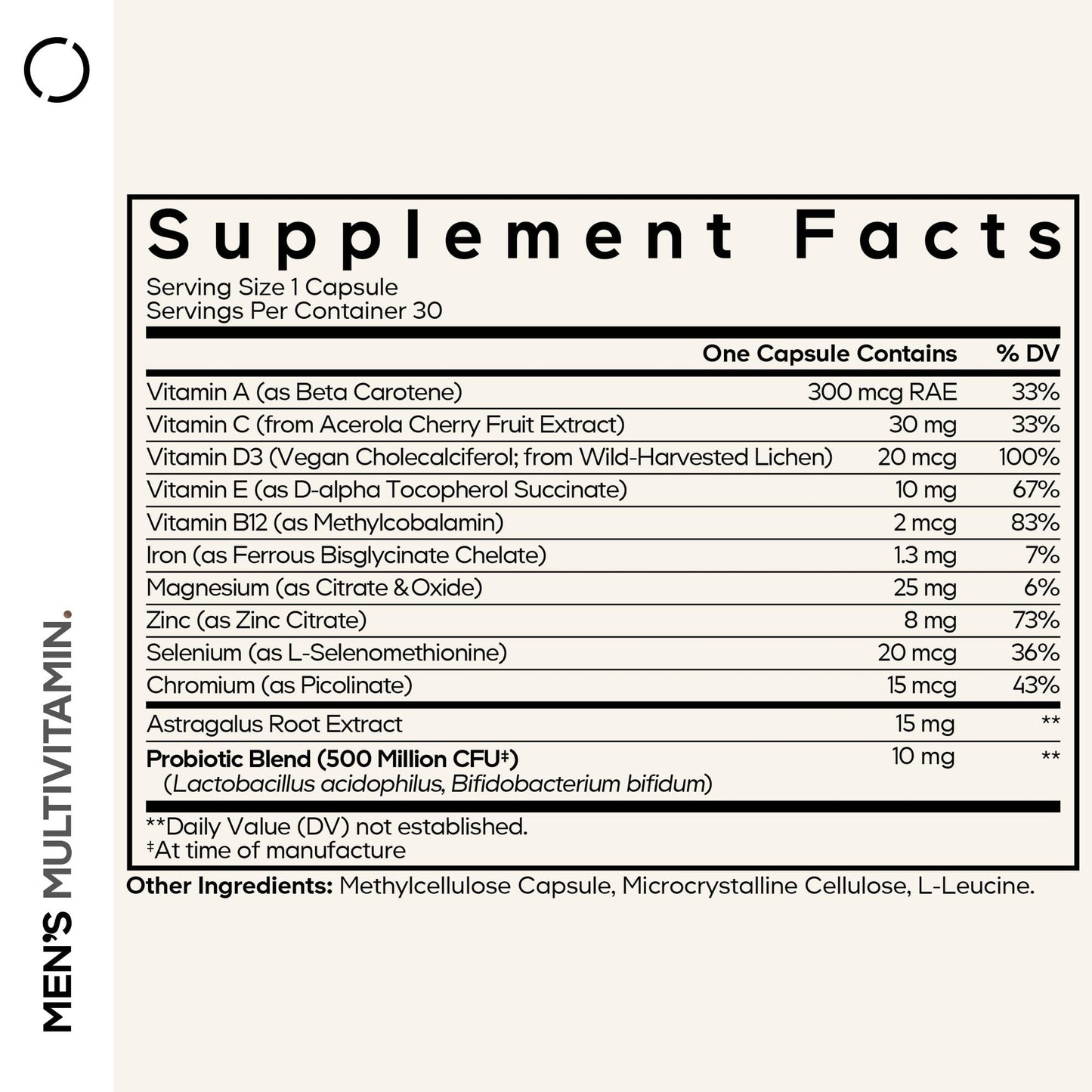 Codeage Men's Multivitamin Capsule 30 Capsules