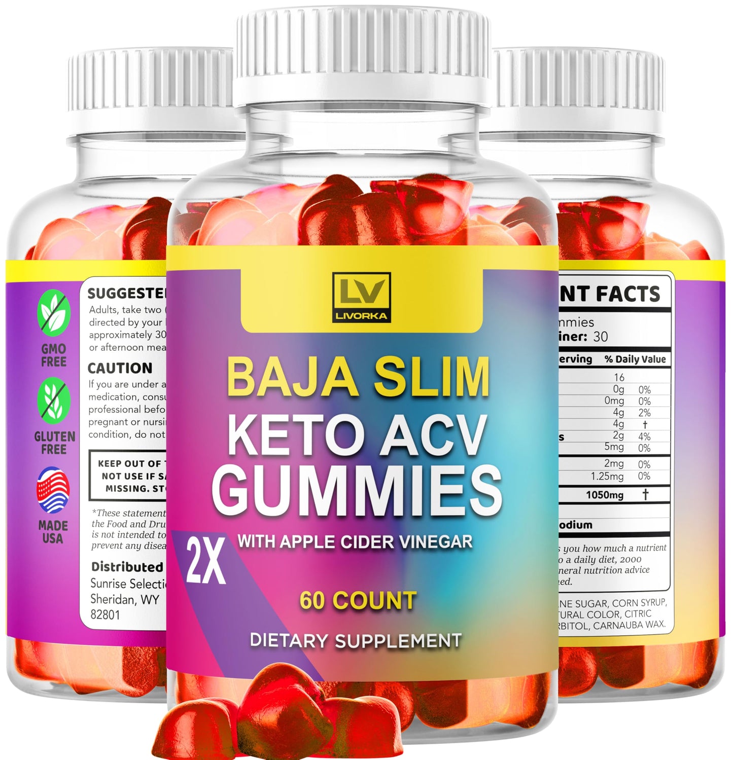LIVORKA Baja Slim Keto Gummies 180 Gummies