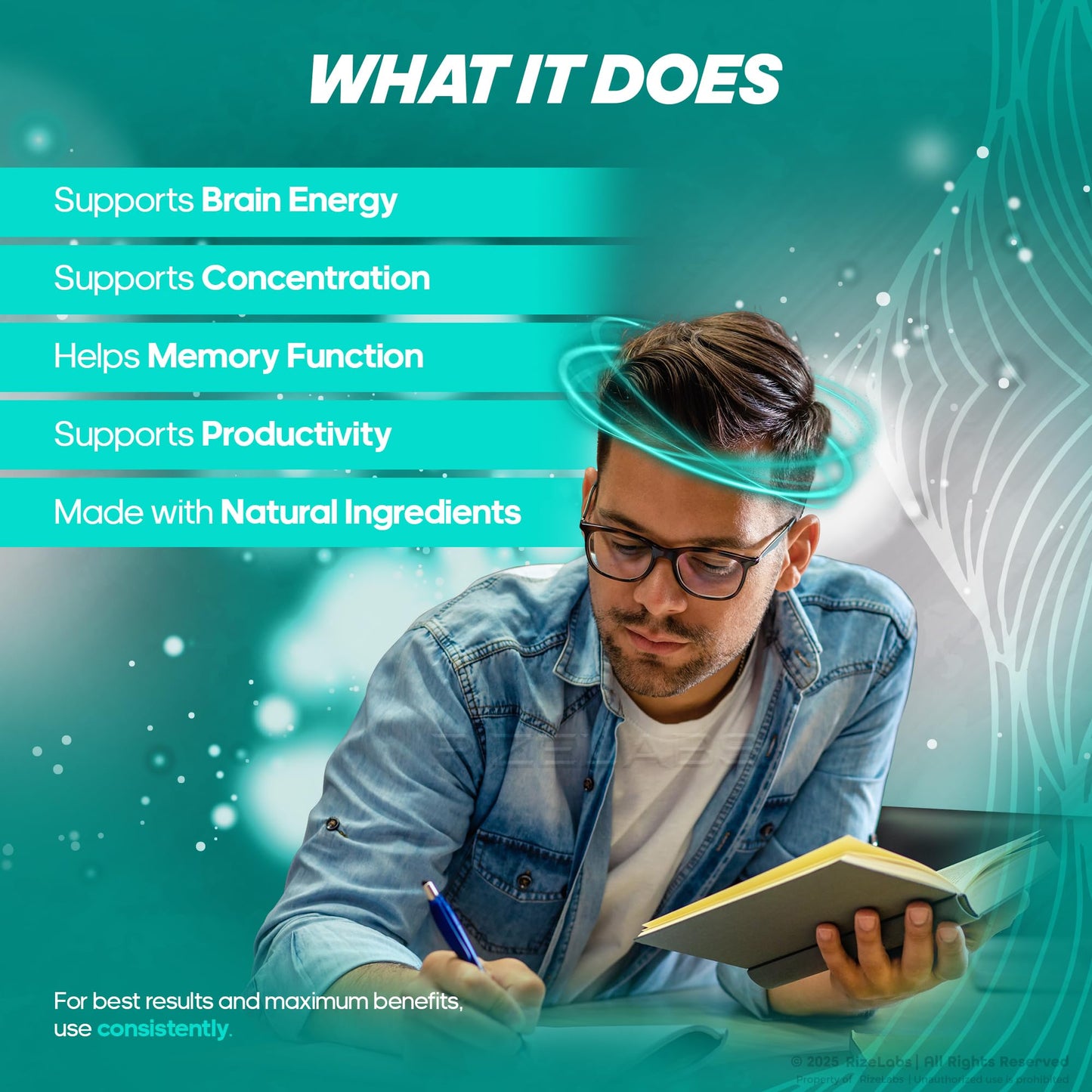 Rize Labs Cogni Plus Capsules, 180 Capsules