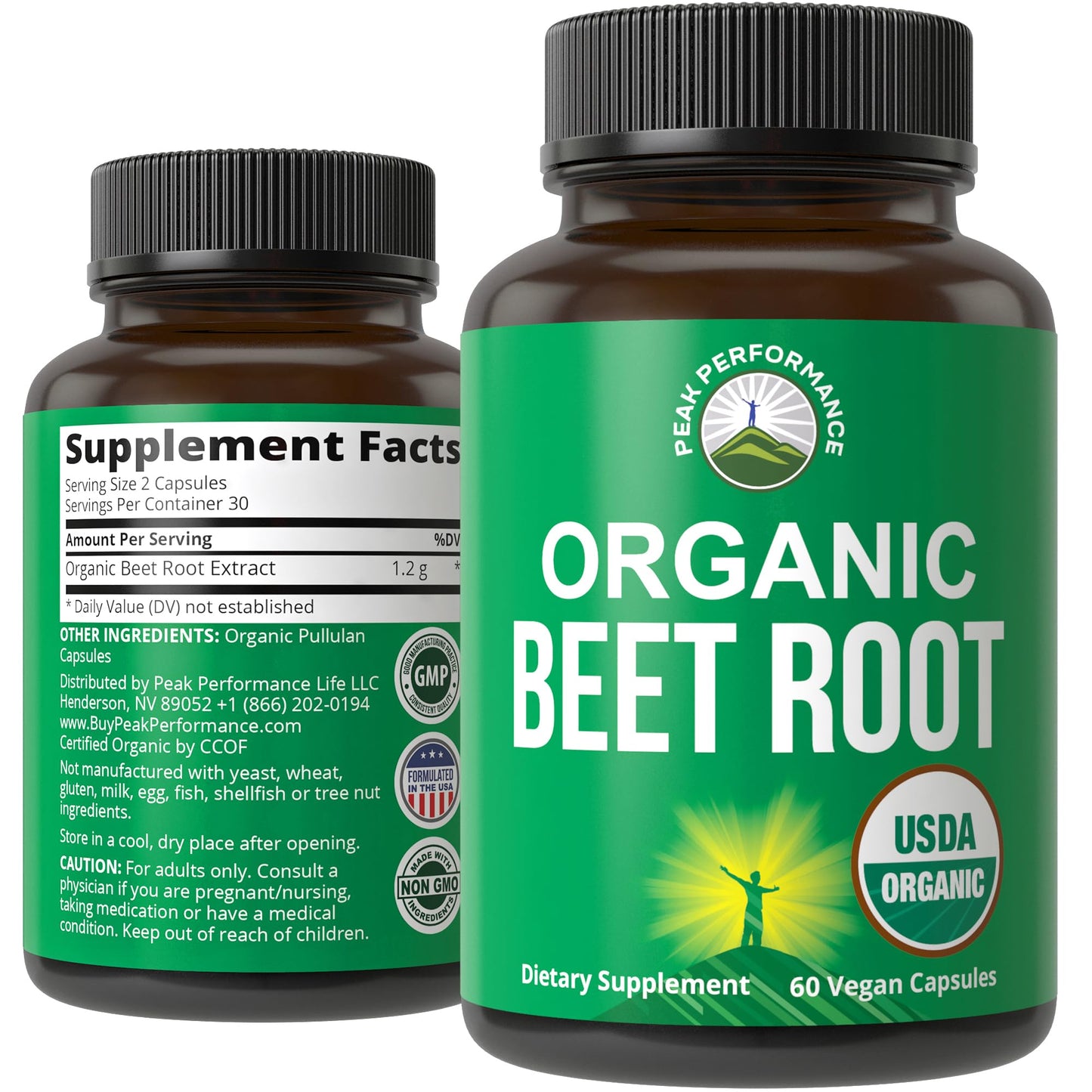 Peak Performance Beet Root Capsules 60 Count